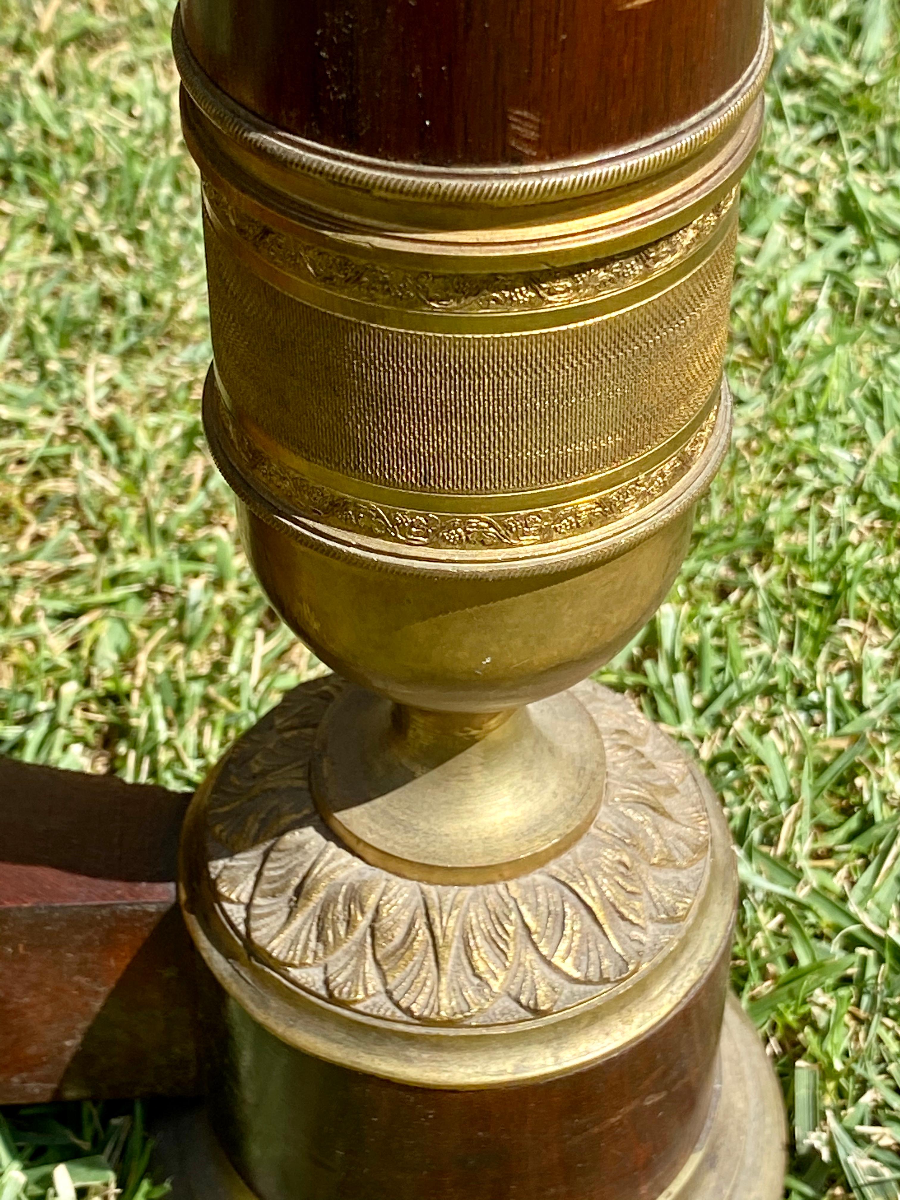 Konsolentisch aus Mahagoni und Bronze im Empire-Stil des 19. Jahrhunderts im Angebot 13