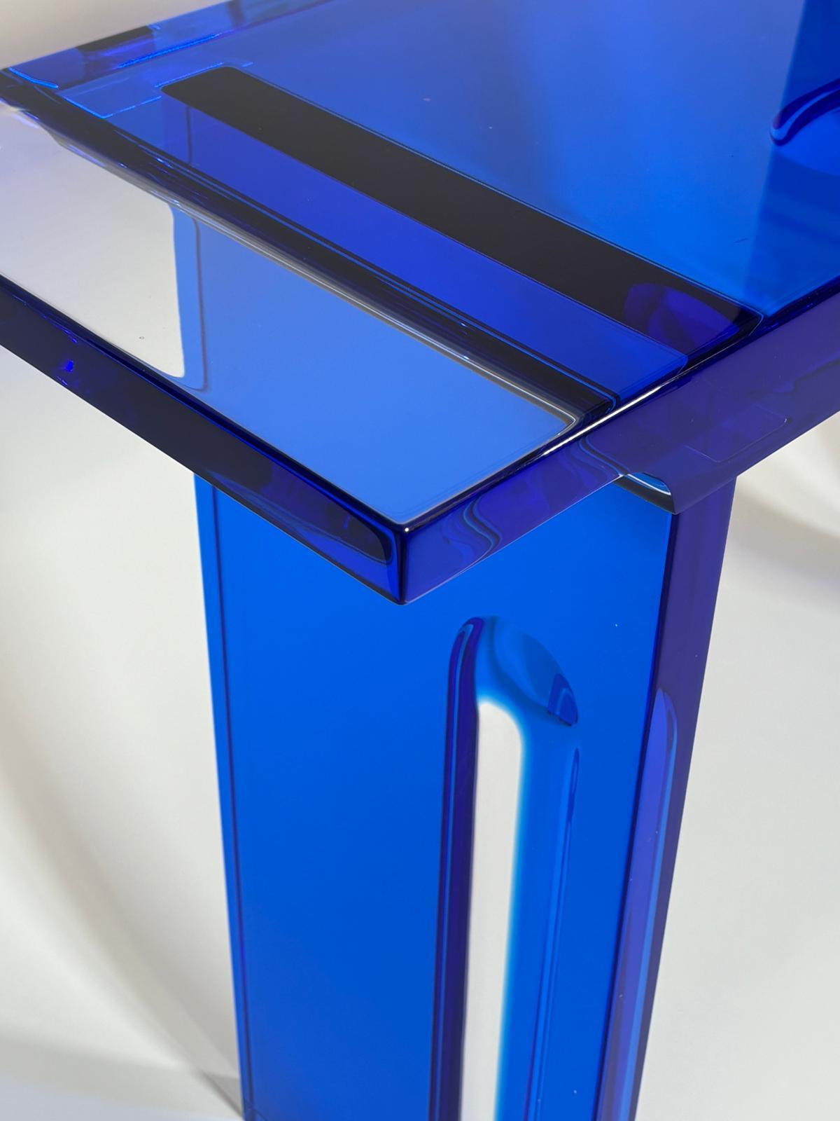 Italian Console Deep Blue Model by Studio Superego for Superego Editions For Sale