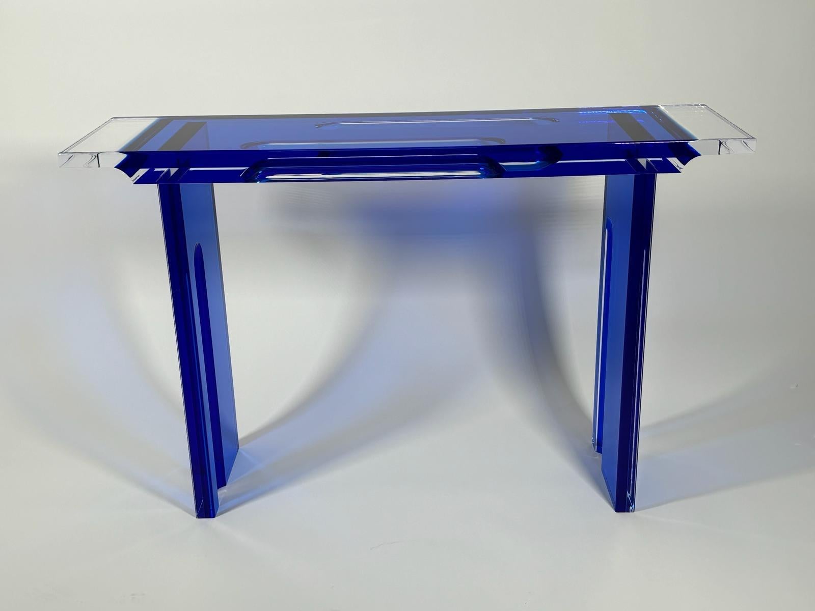 Console Deep Blue Model by Studio Superego for Superego Editions In Excellent Condition For Sale In Milan, Italy