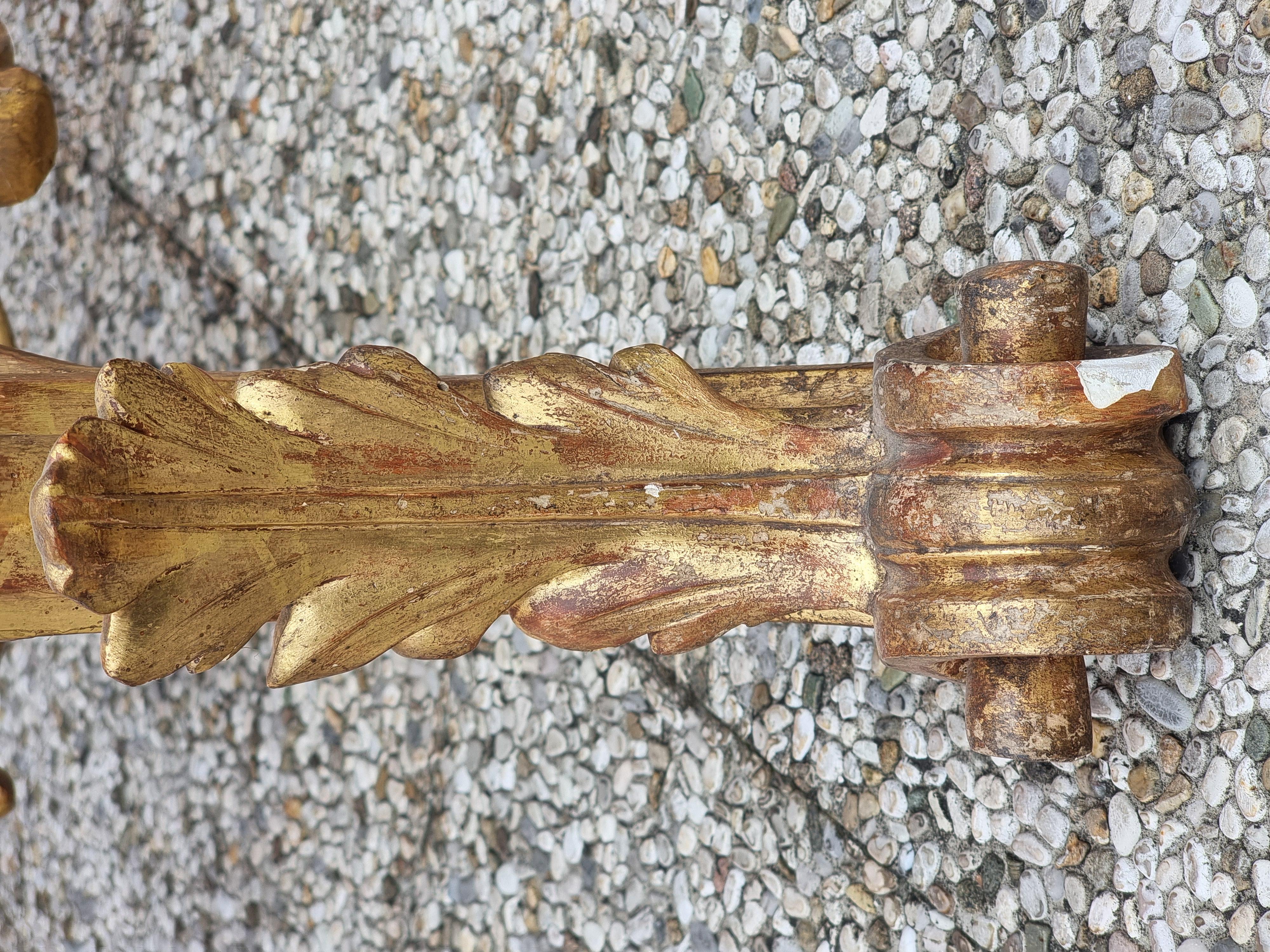 Vergoldeter Konsolentisch mit Marmorplatte - Venetien, Mitte des 19 im Angebot 16