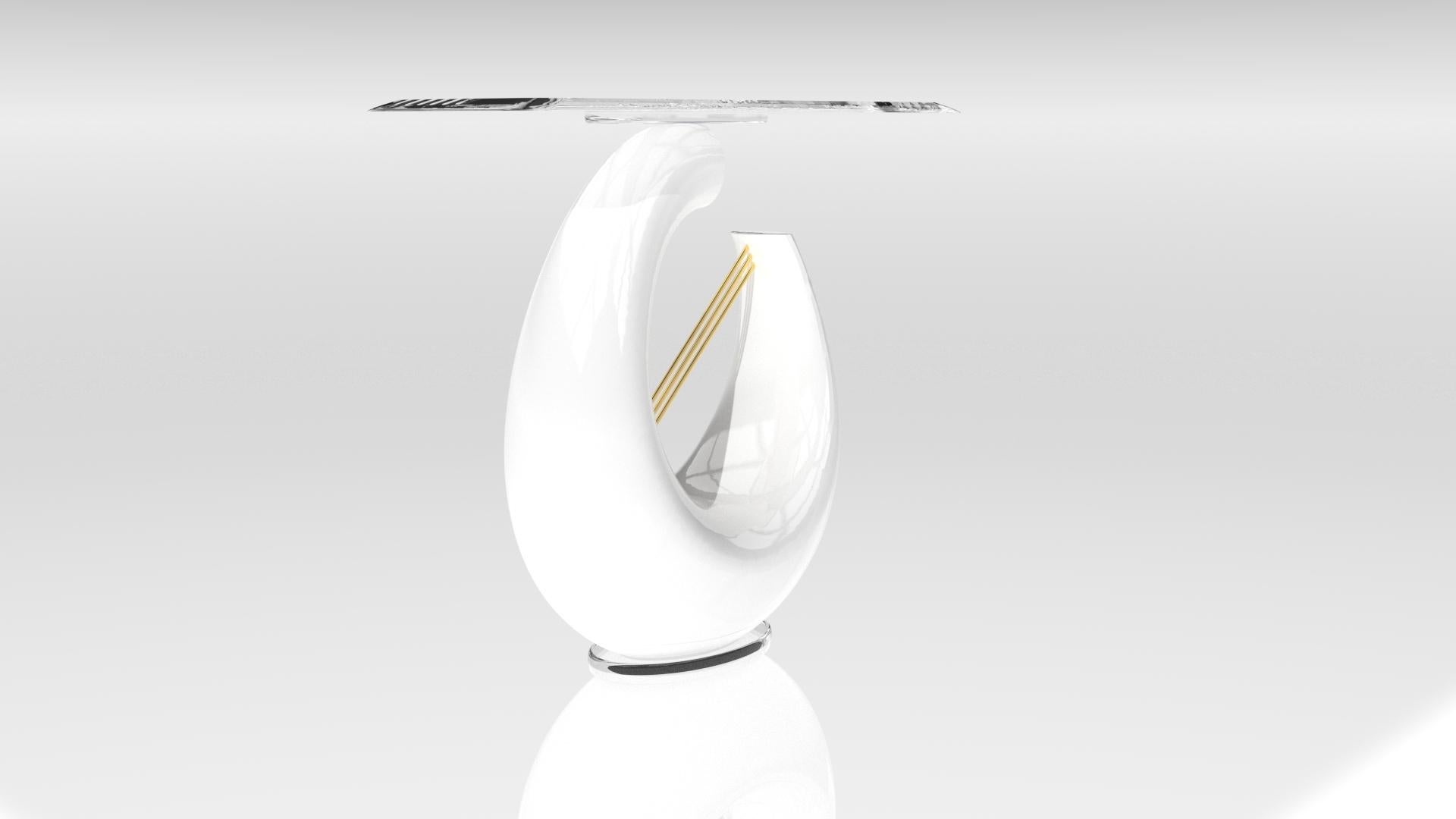 French Console Ebe Arctic White For Sale