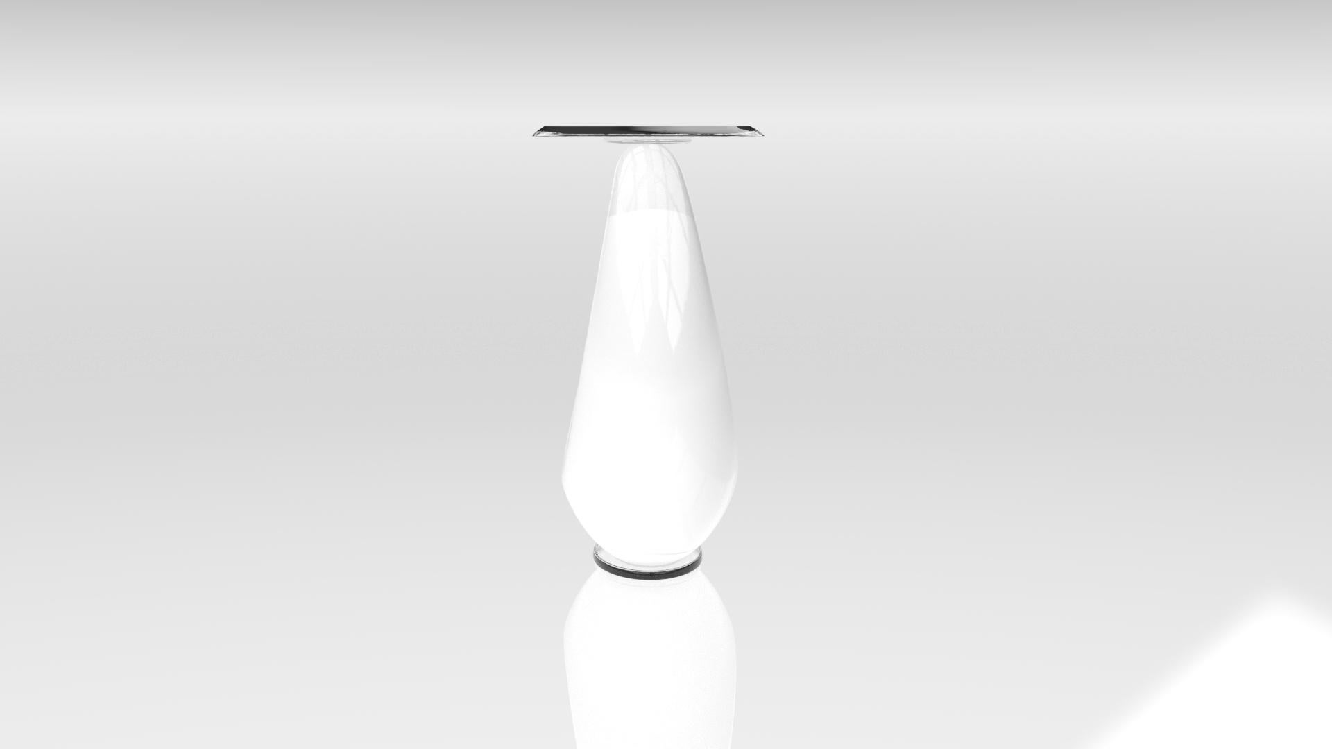 Hand-Crafted Console Ebe Arctic White For Sale