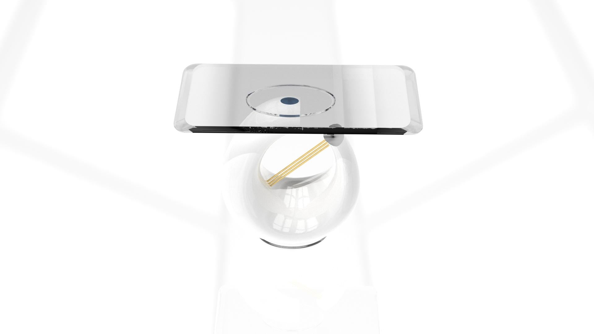 Gold Plate Console Ebe Arctic White For Sale