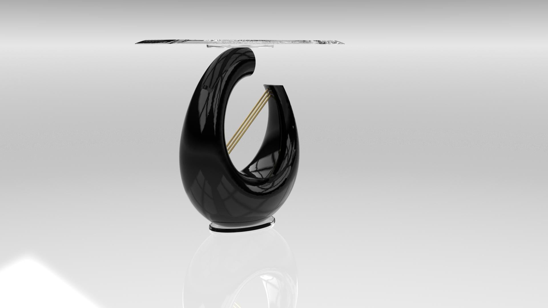 Hand-Crafted Console Ebe Black Diamond For Sale