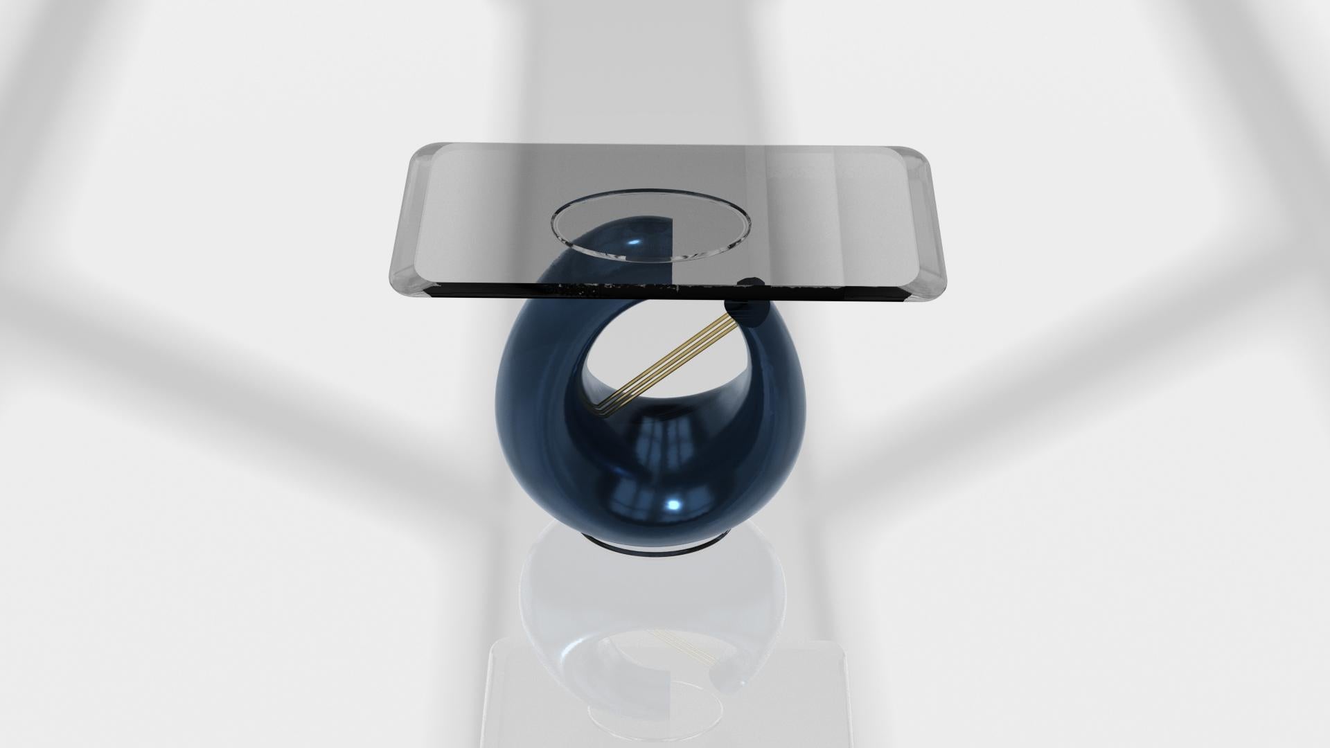 Epoxy Resin Console Ebe Lunar Blue For Sale