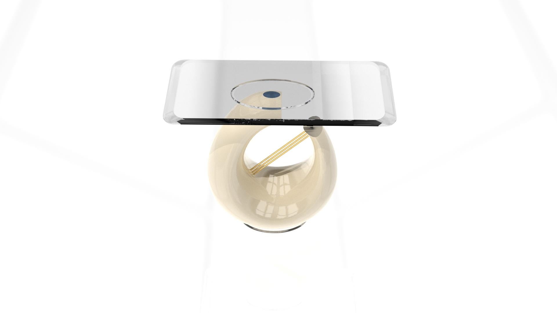 Gold Plate Console Ebe Porcelaine White For Sale