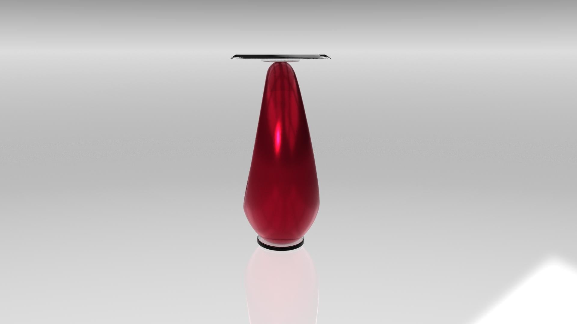 Hand-Crafted Console Ebe Umbrian Red For Sale