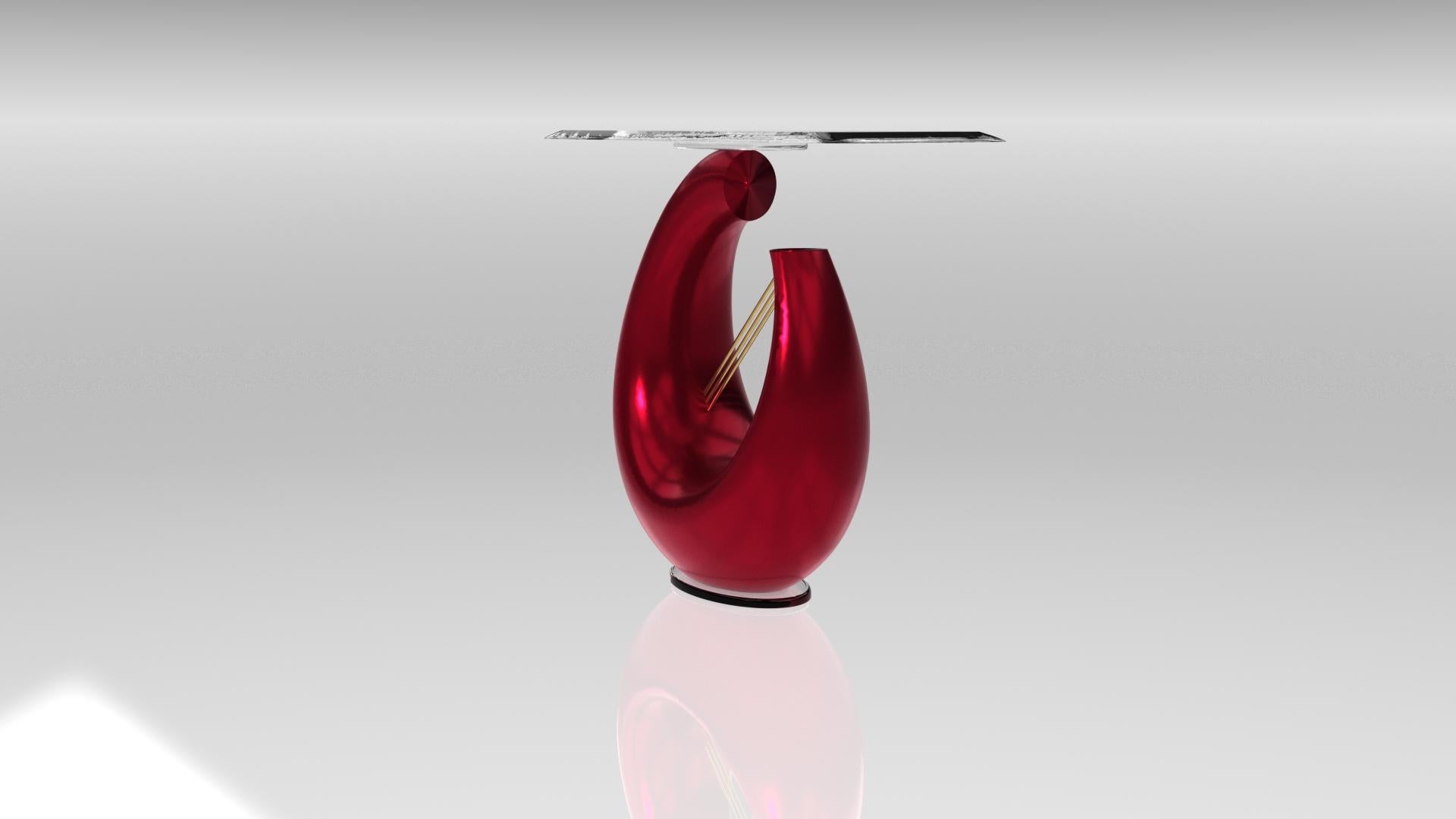 Console Ebe Umbrian Red In New Condition For Sale In VALENCE, FR