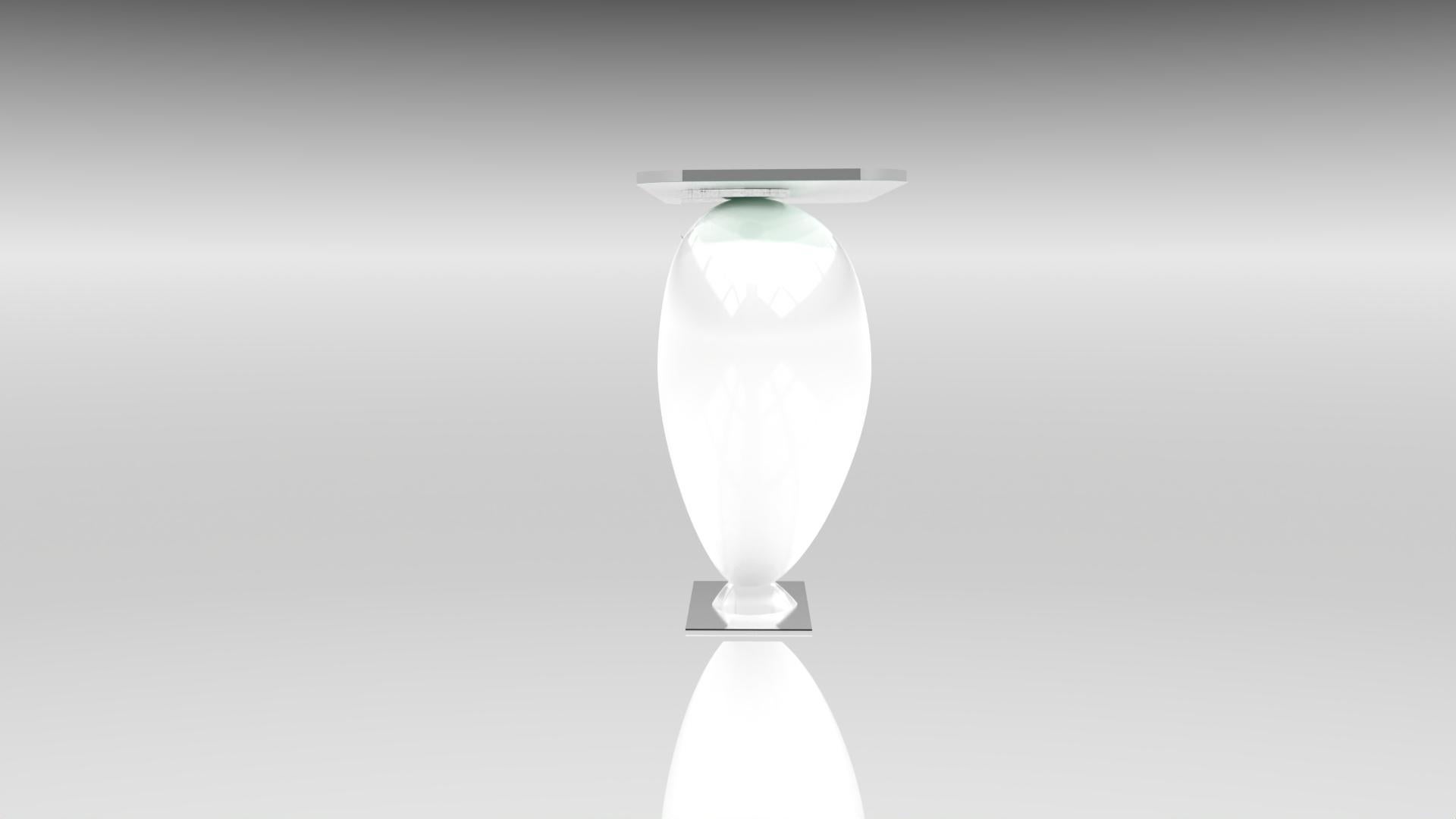 Hand-Crafted Console Eliana Arctic White For Sale
