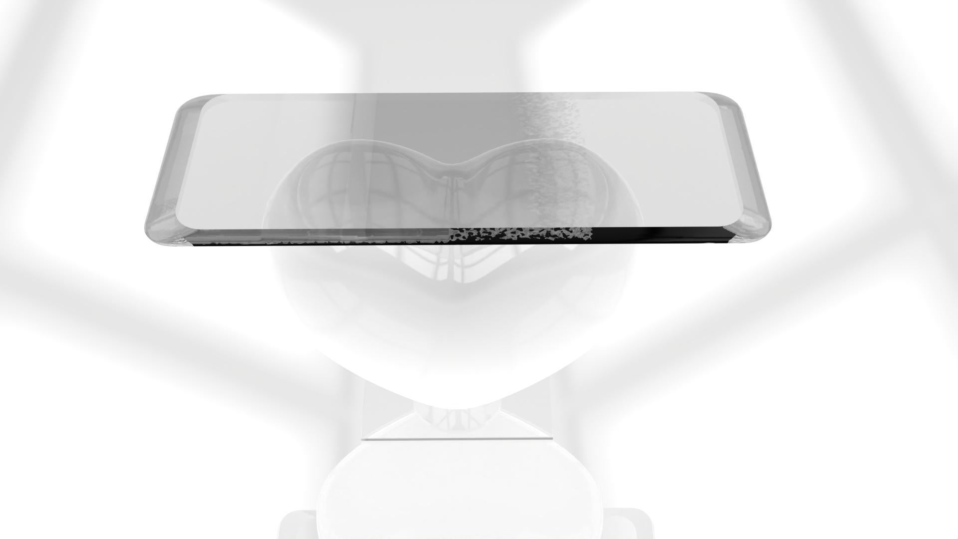 Epoxy Resin Console Eliana Arctic White For Sale