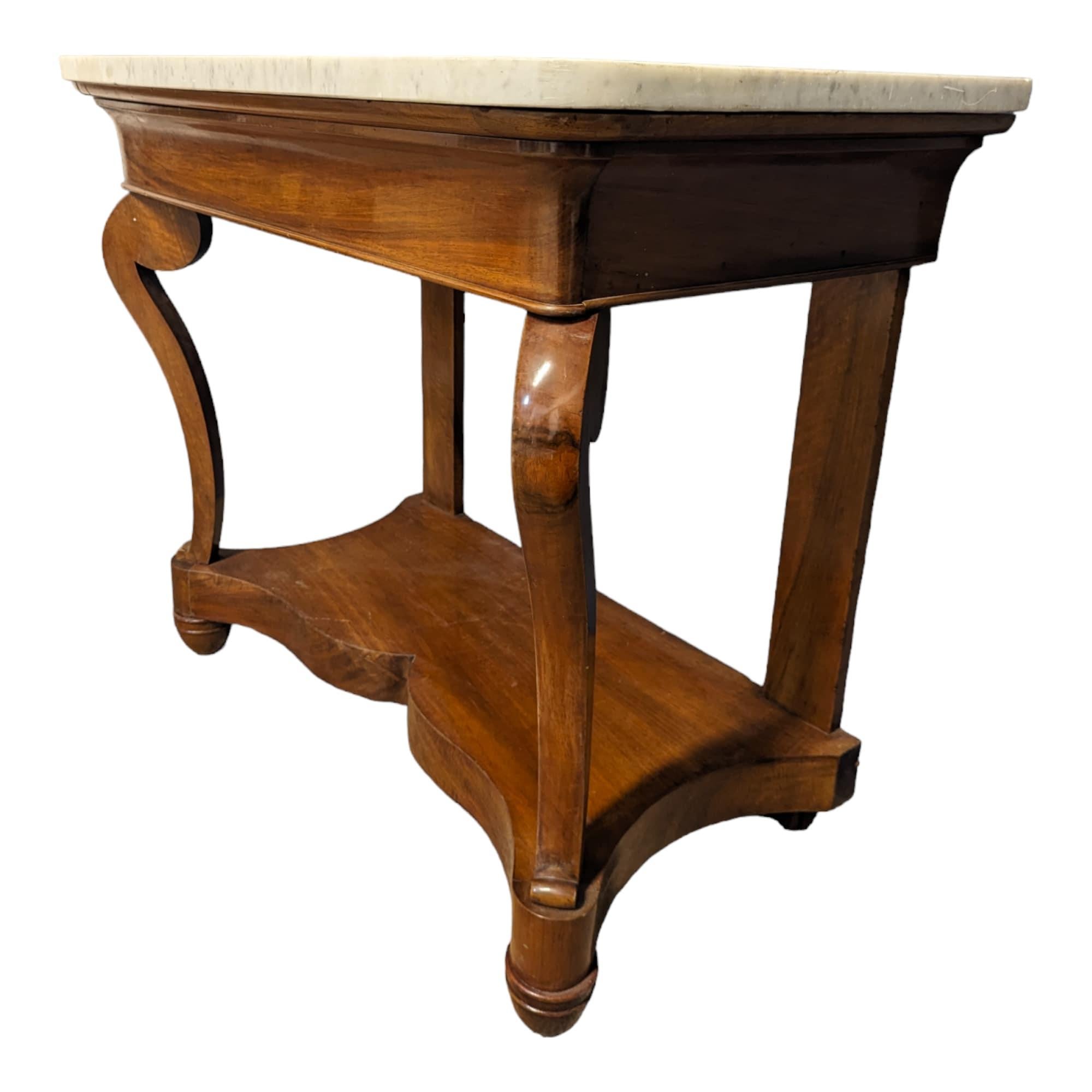 Mid-19th Century French 19th Century Louis Philippe Style Mahogany Console  For Sale