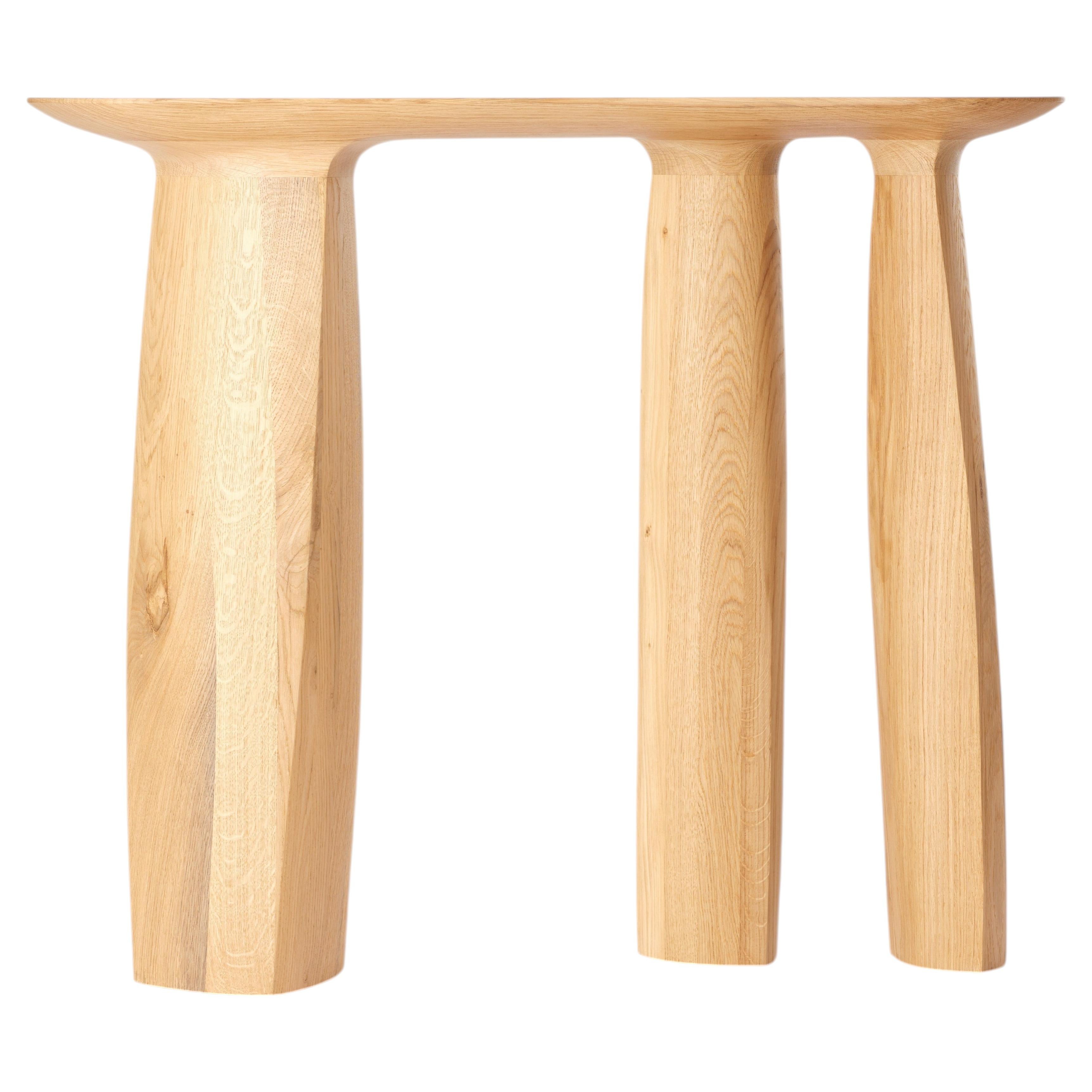 Console Erosion by Alexandre Labruyère, Oak, Minimalist Design, France