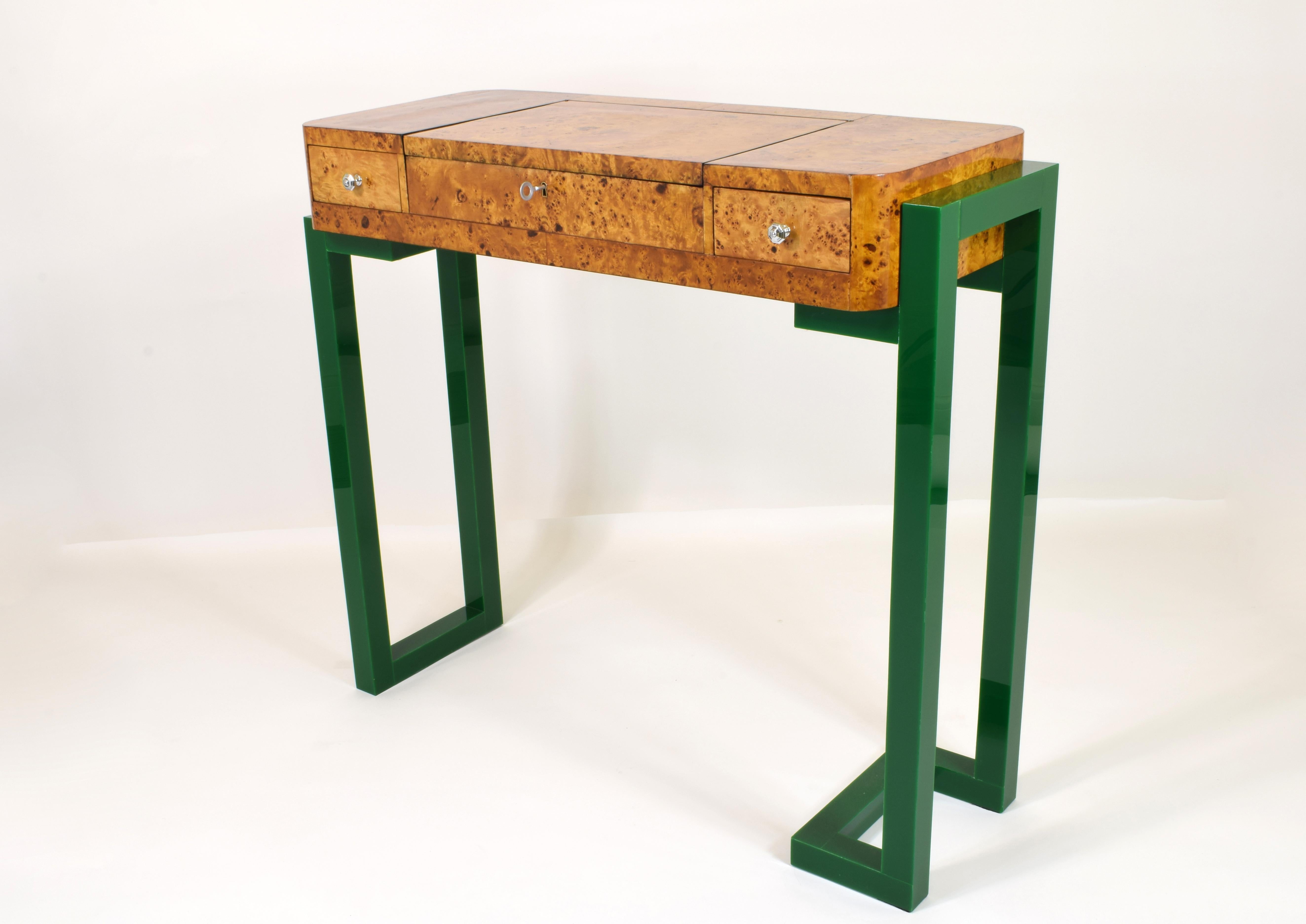 Modern Console “Flamant Vert” from “Trasformatio” Collection, Italy, 1930/2022 For Sale