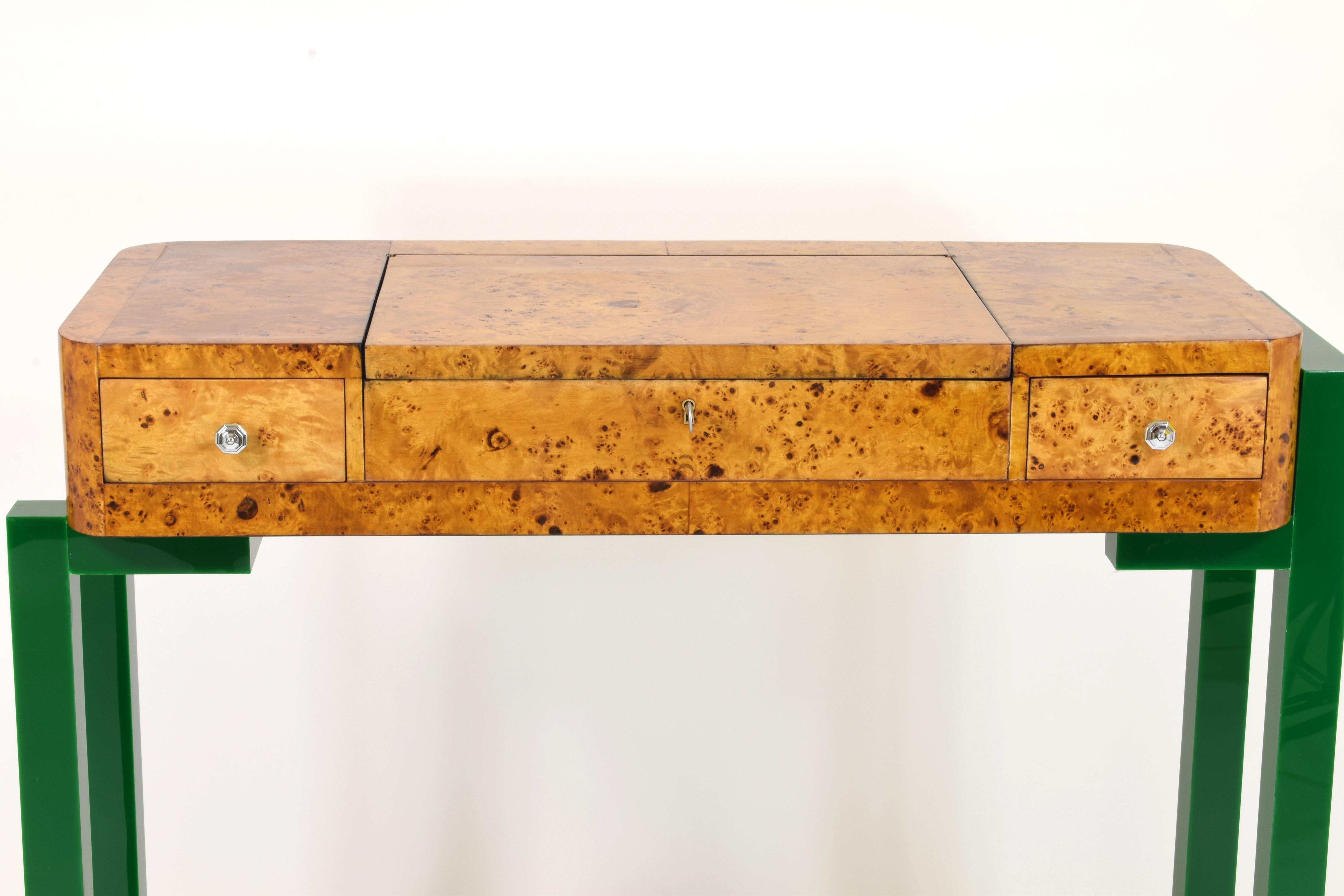 Contemporary Console “Flamant Vert” from “Trasformatio” Collection, Italy, 1930/2022 For Sale
