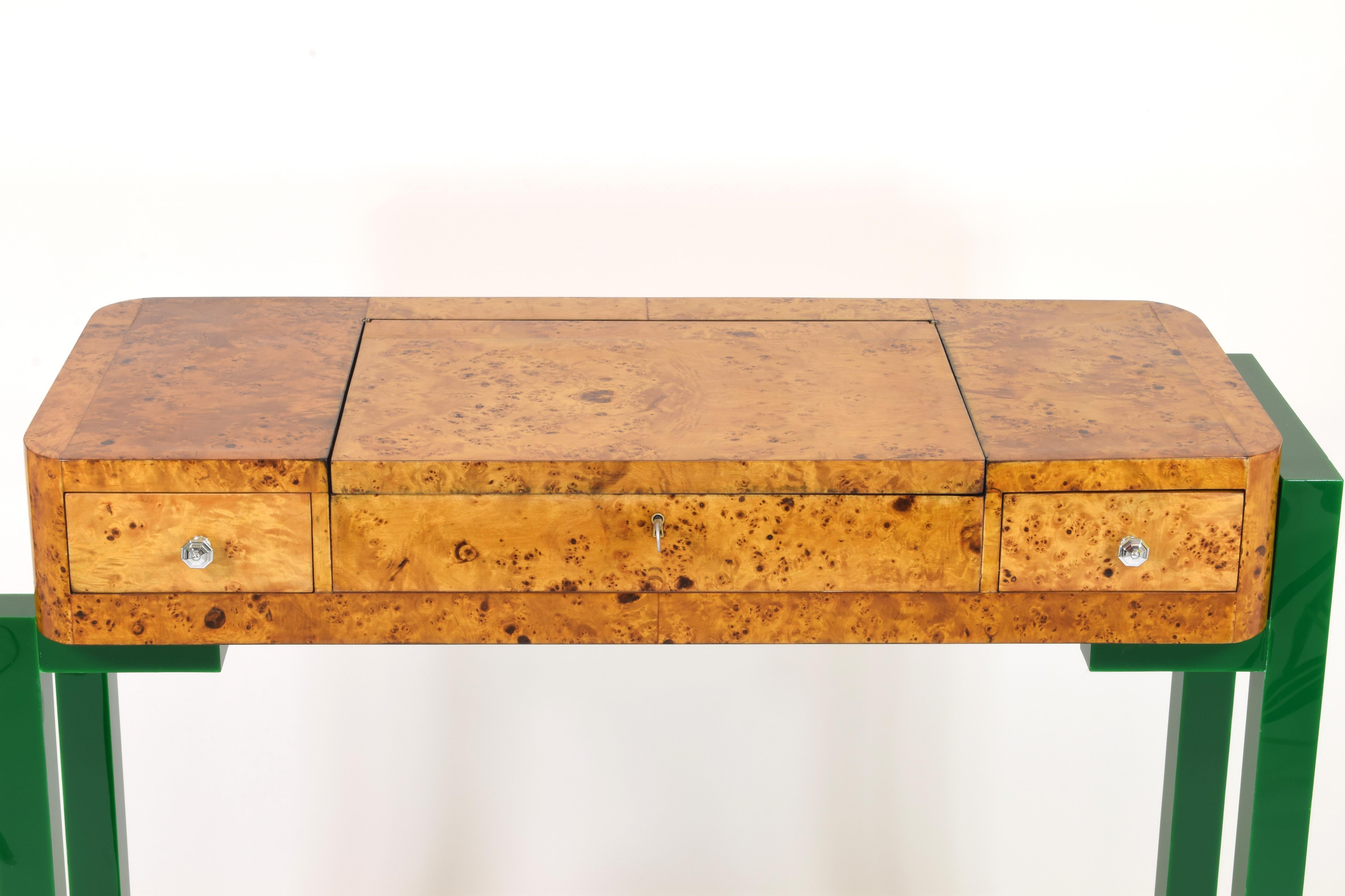 Steel Console “Flamant Vert” from “Trasformatio” Collection, Italy, 1930/2022 For Sale