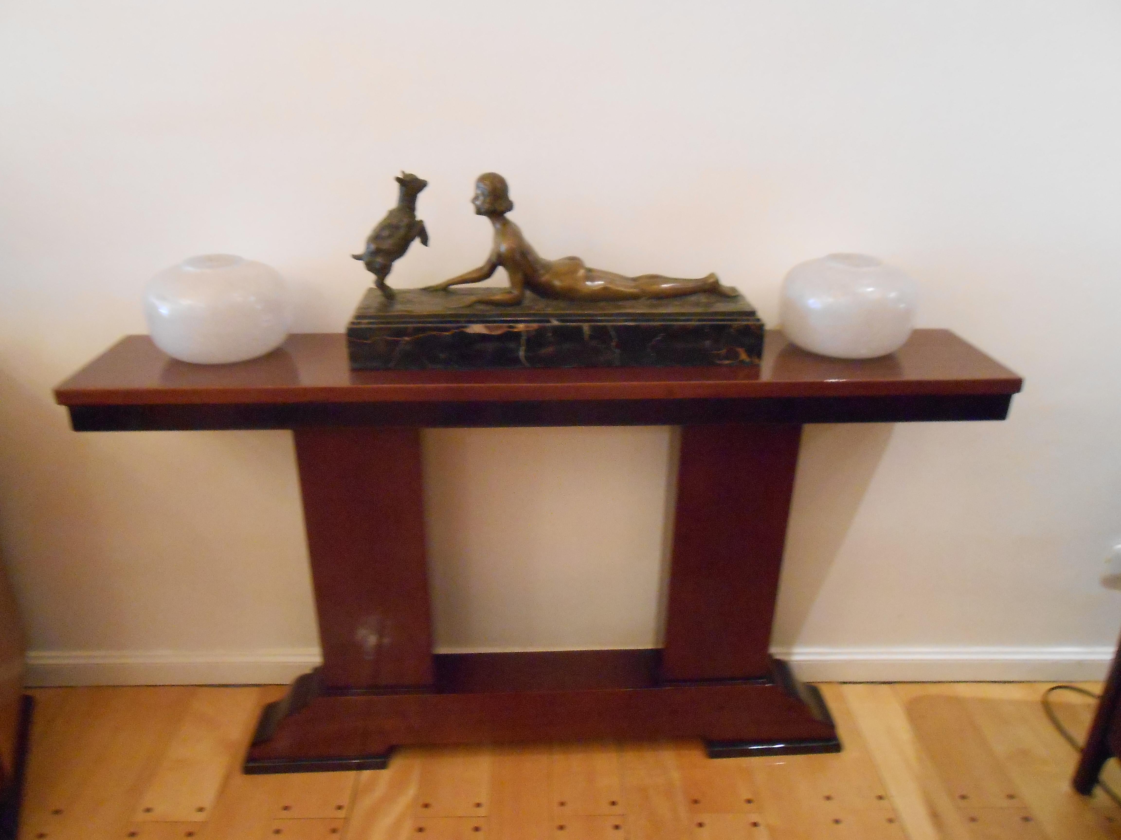 Early 20th Century Console France, 1920, Art Deco in Wood For Sale