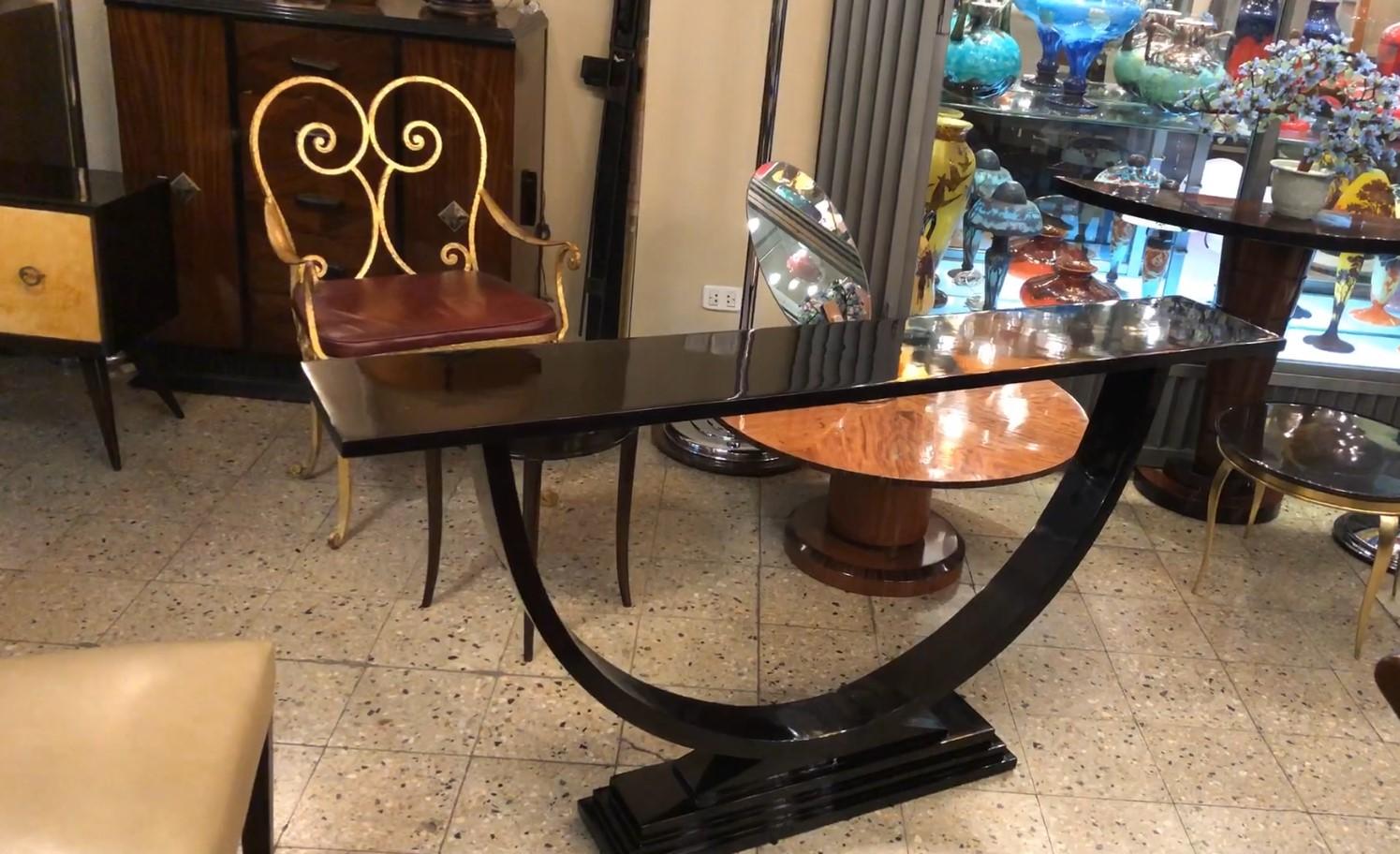 Console Art Deco

Material: Wood. 
France.
We have specialized in the sale of Art Deco and Art Nouveau styles since 1982.If you have any questions we are at your disposal.
Pushing the button that reads 'View All From Seller'. And you can see more