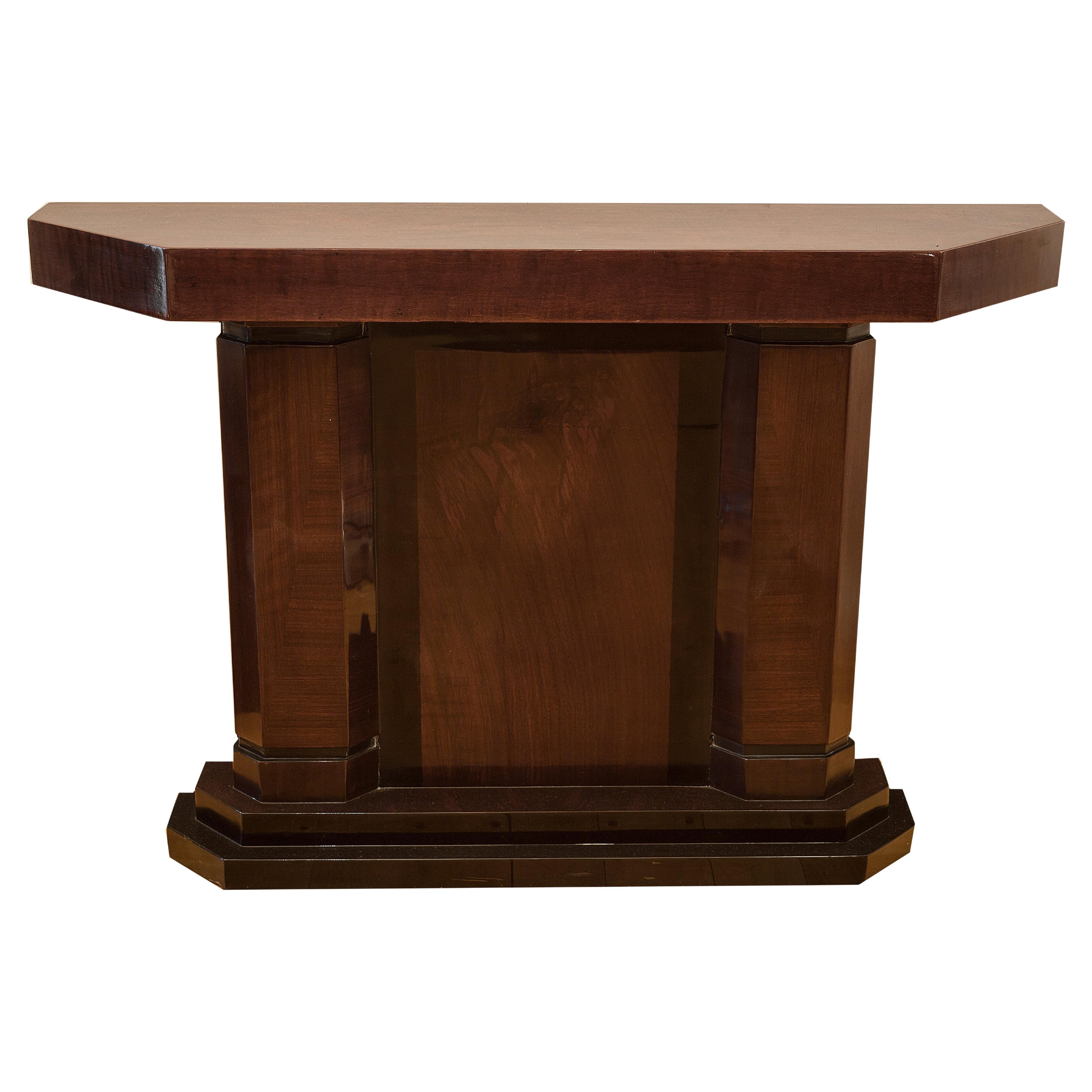 Console, France, 1925, Art Deco in Wood For Sale