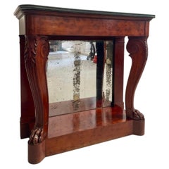 French Louis-Philippe console table in mahogany, stamped "JACOB"
