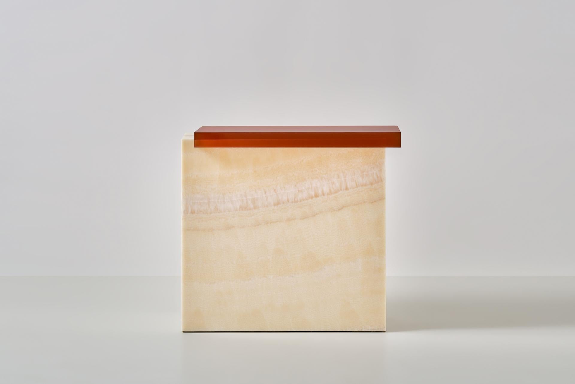Sabine Marcelis
Console From “Stacked Collection” 
Netherlands, 2023
Resin and Sunrise Delight Onyx.
Measurements 108 x 45 x 100 h cm 42,5 x 17,7 x 39,4 h in
Exclusive for SIDE Gallery
Fairs PAD London 2023; Design Miami 2023