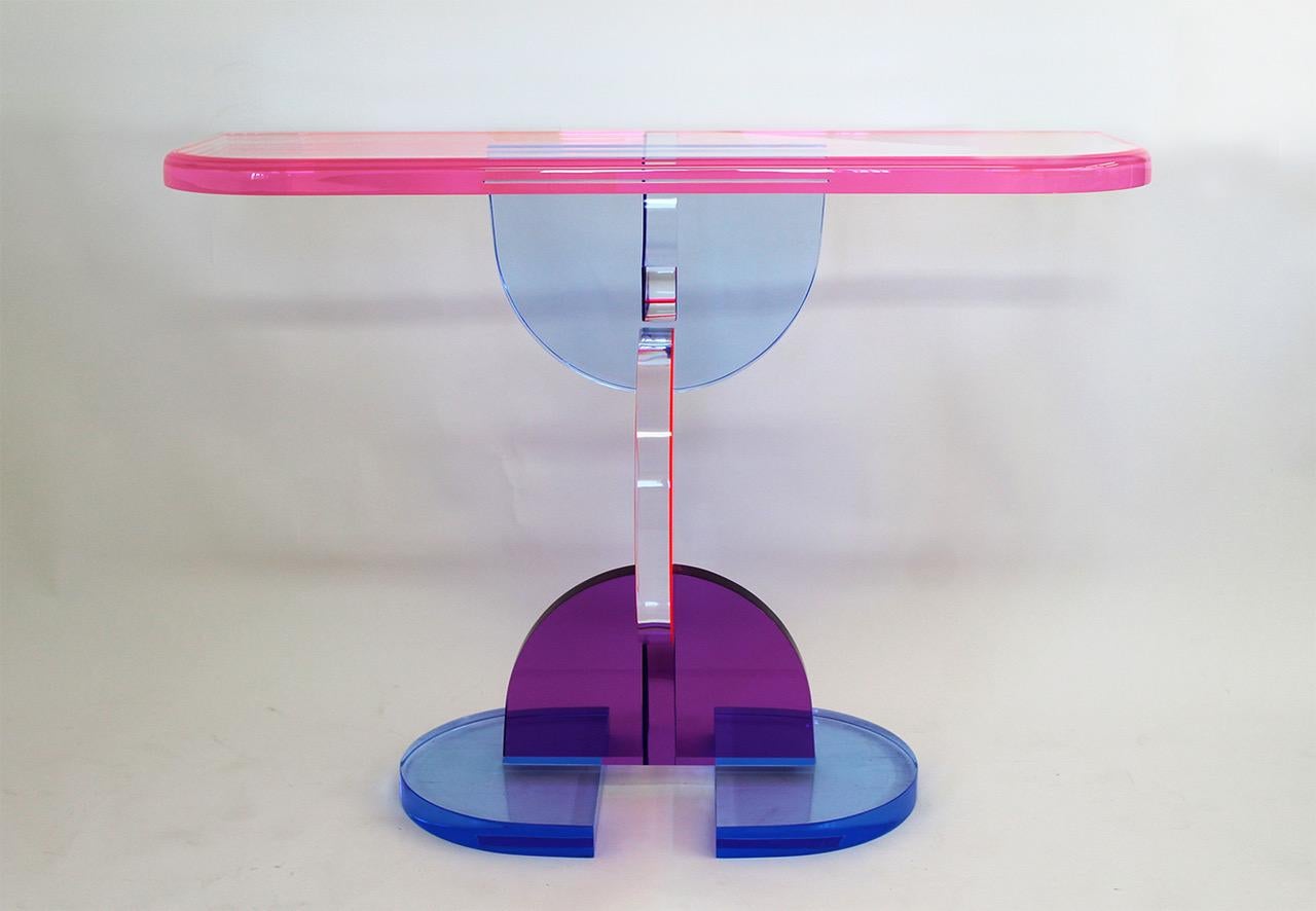 Plexiglass Console Gonios Model by Marco Pettinari, Italy
