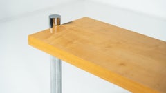 Console en bois de frêne et métal attribuée à Sergio Asti pour Poltronova, 1970