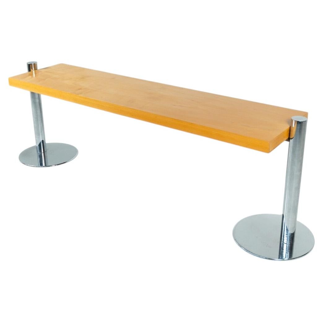 Console in Ash Wood and Metal attributed to Sergio Asti for Poltronova, 1970s For Sale