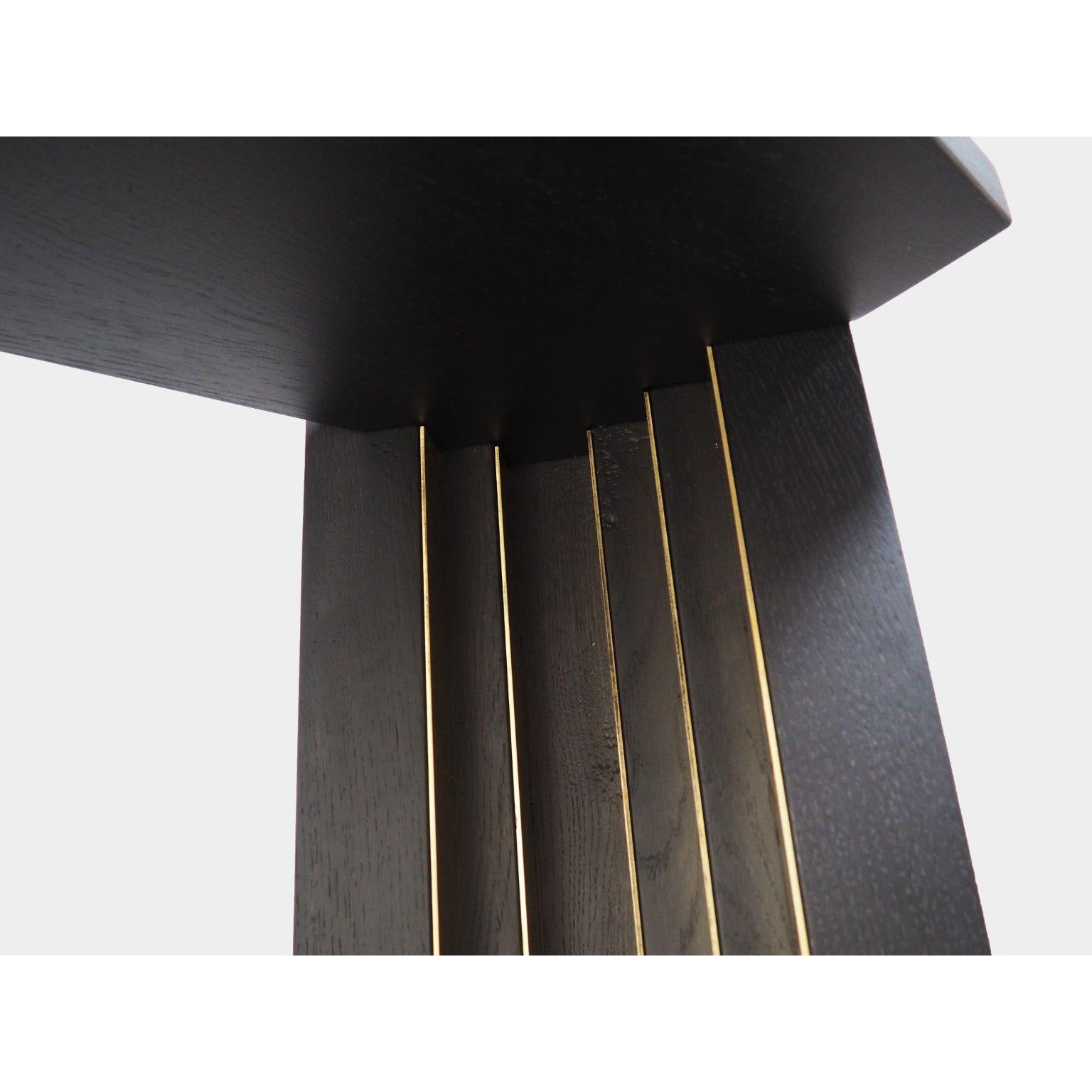 English Console in Black and Gold by Dessislava Madanska For Sale