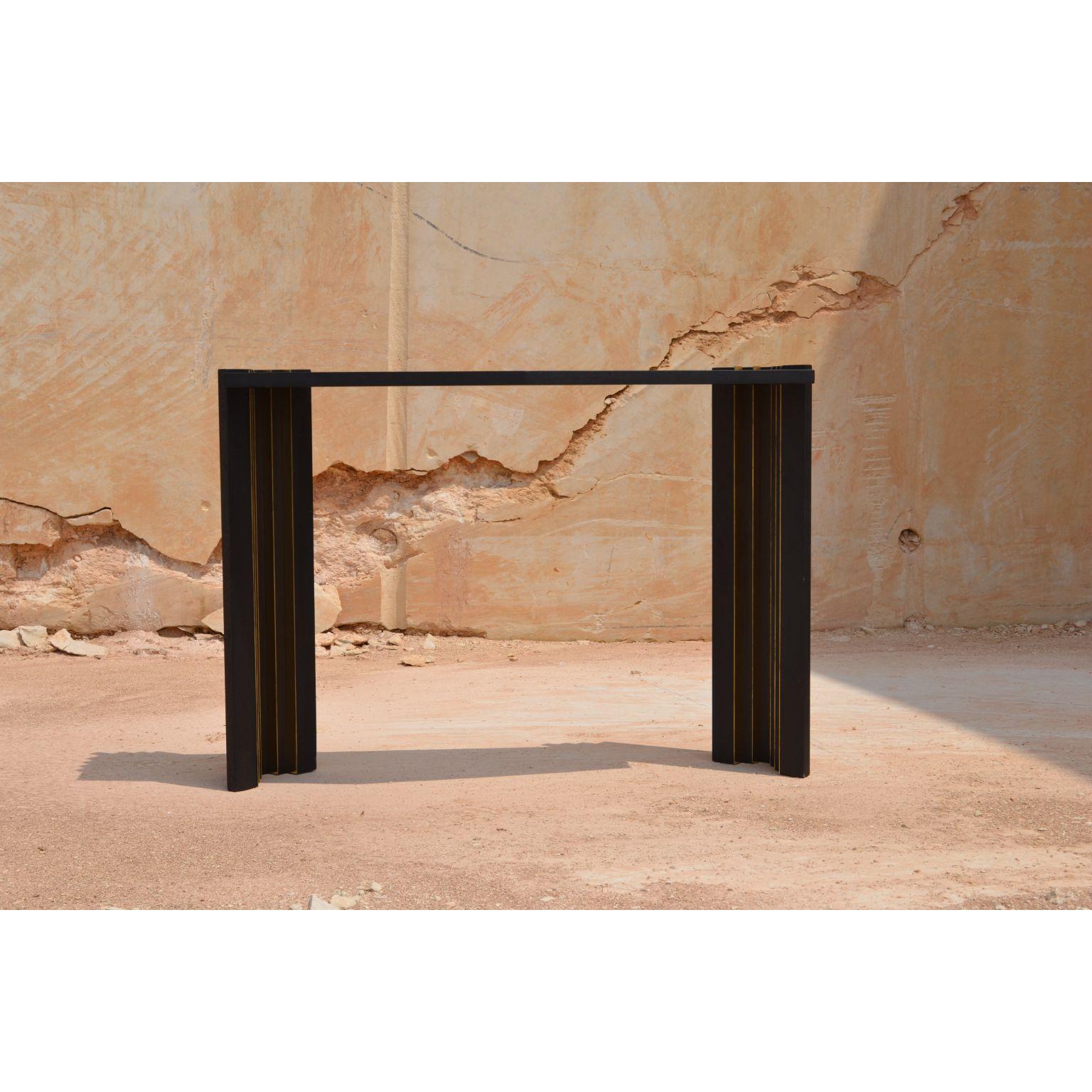 Console in Black and Gold by Dessislava Madanska For Sale 1