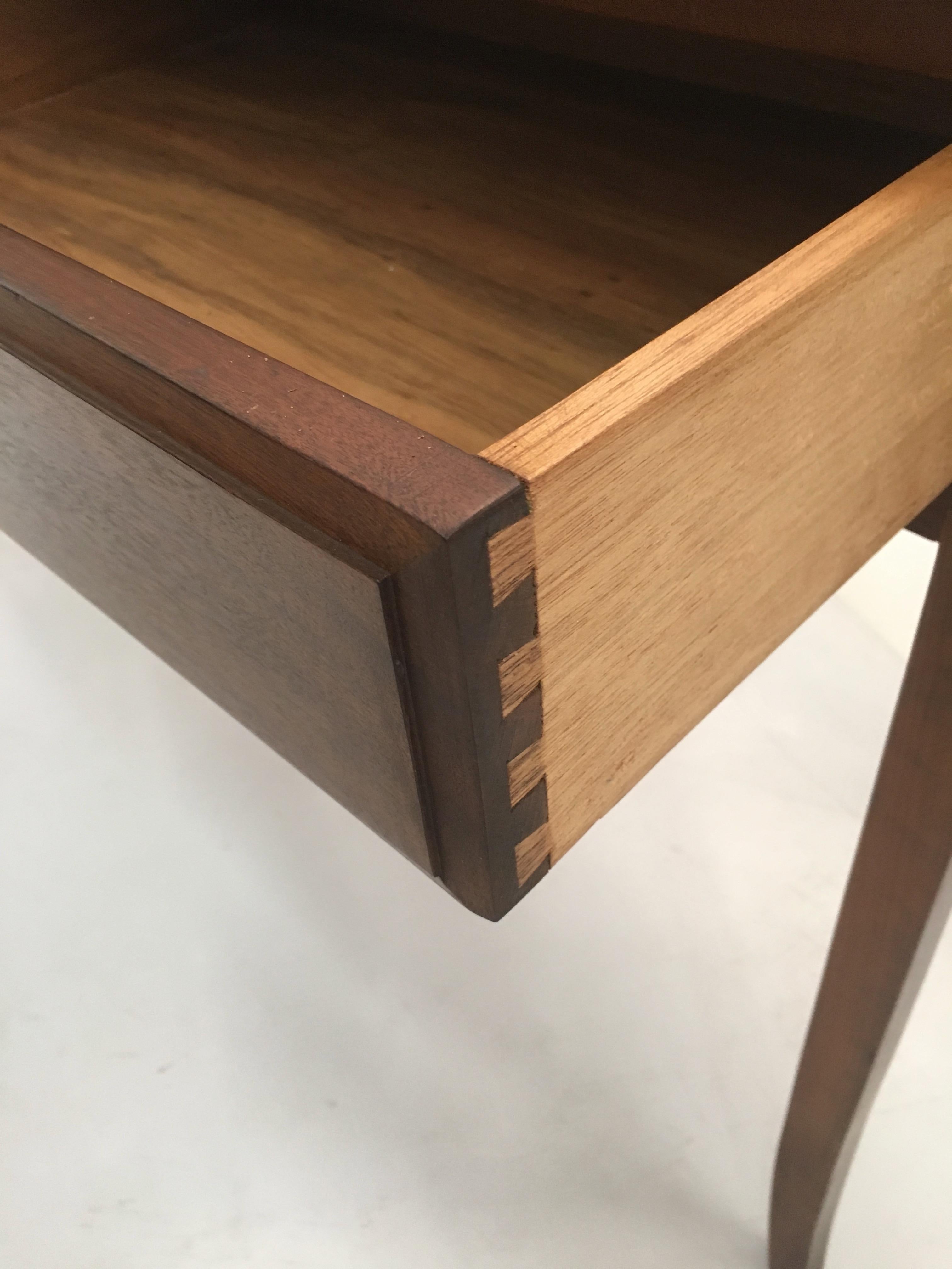 Polished Console in Brazilian Walnut, 1960s by Binnehuis, a South African Retailer For Sale