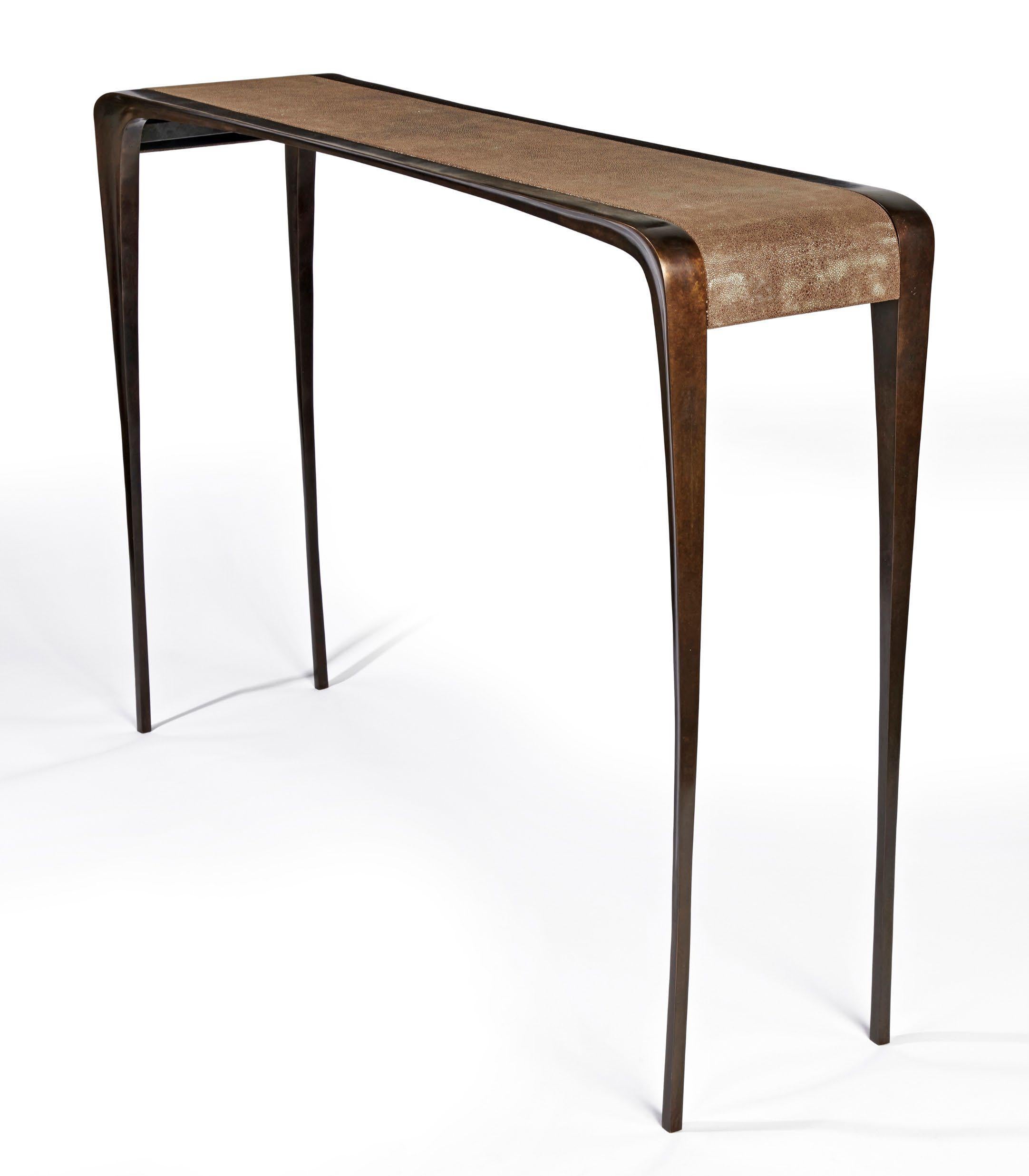 Patinated Console in Bronze 