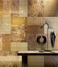 Console in Brozed Brass Top in Black Aziz Marble or Calacatta Gold Marble