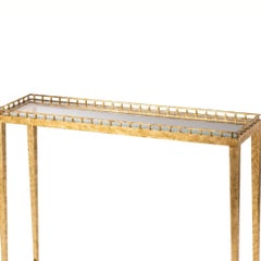 Tavolo rettangolare Novecento con foglia d'oro