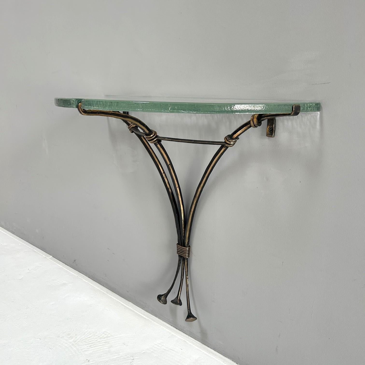 Late 20th Century Console in forged bronze in the style of Lothar Klute For Sale