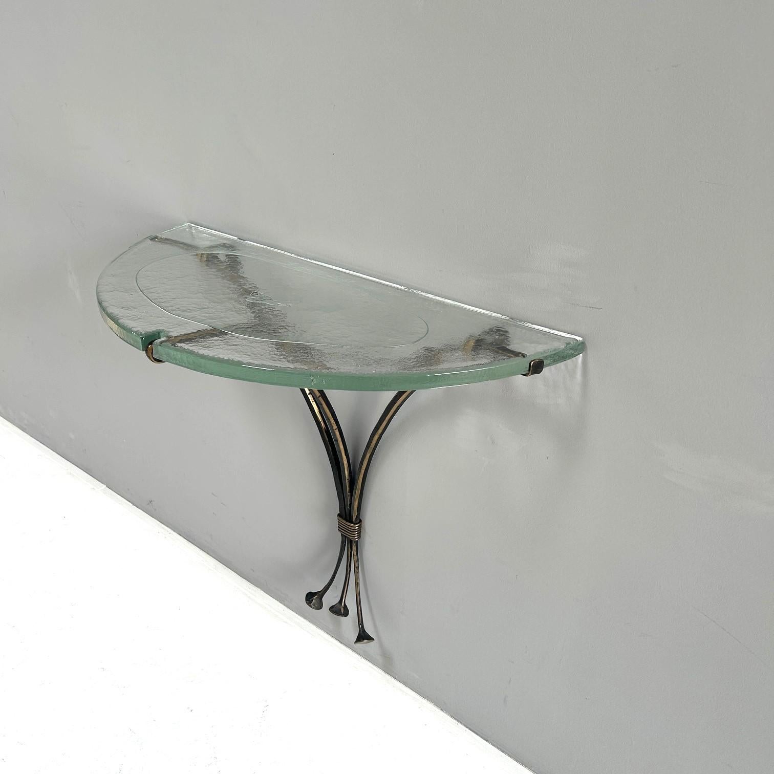 Bronze Console in forged bronze in the style of Lothar Klute For Sale