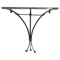 Konsole aus geschmiedeter Bronze im Stil von Lothar Klute