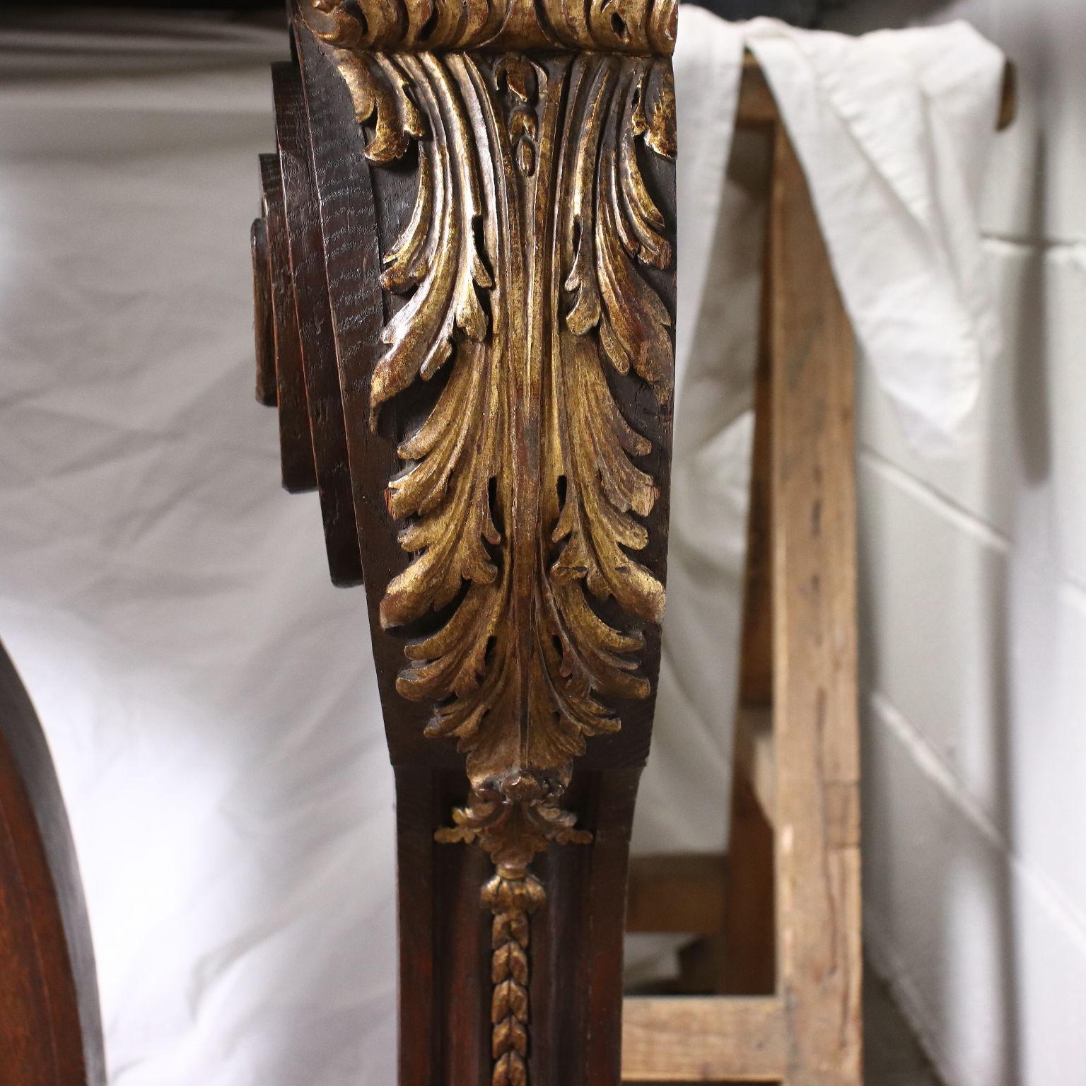 Oak Console in French Neoclassical Style, XIXth Century For Sale