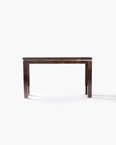 Console in Goatskin Parchment with Brass Detailing for Salpol, 1960s