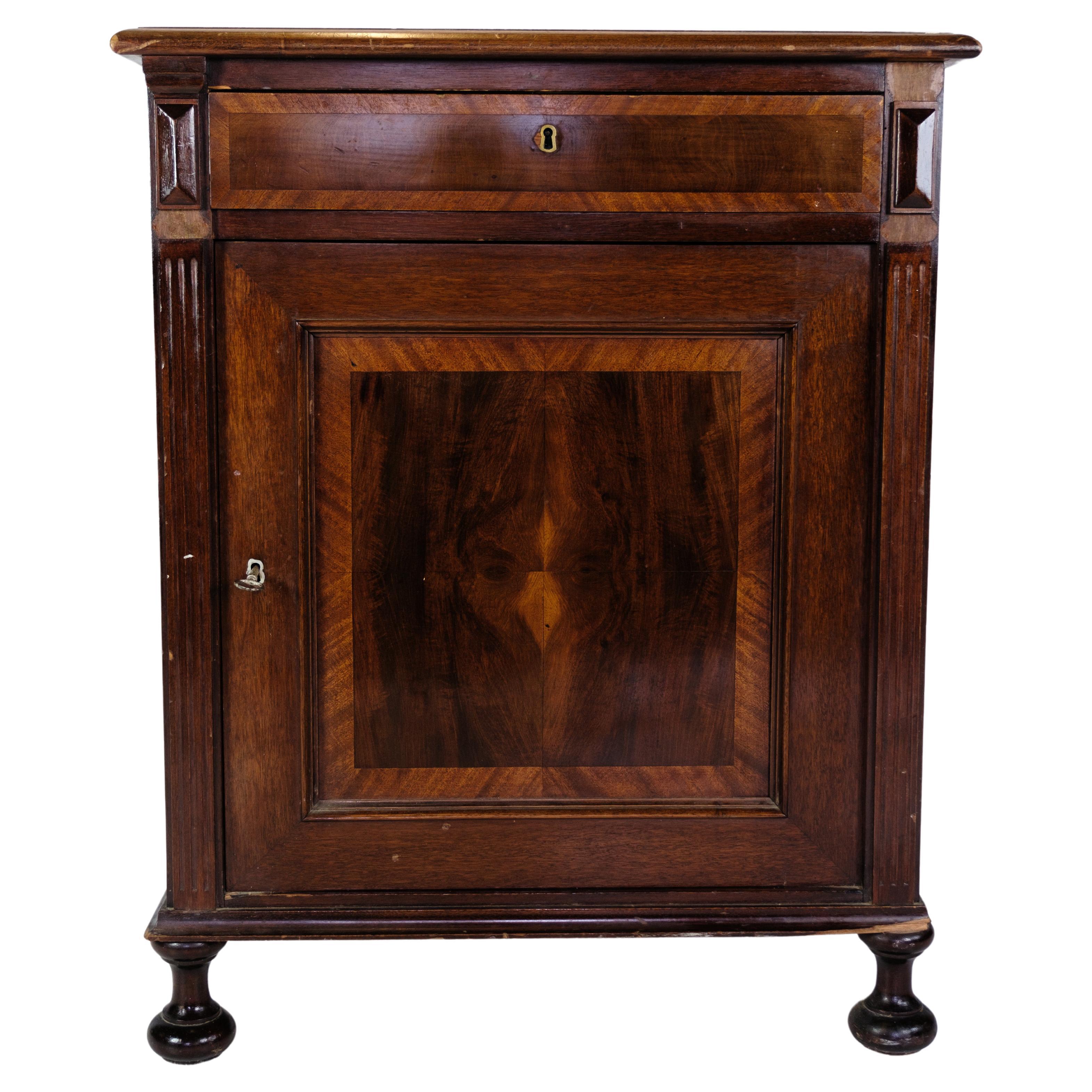 Console in Mahogany with Inlaid Wood from the 1880 For Sale
