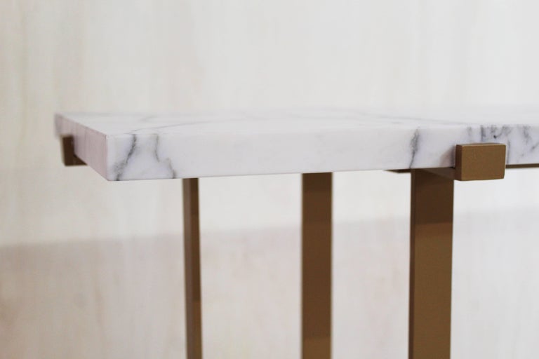 Console in Marble and Laquered Steel by Eric Gizard, Limited Edition ...
