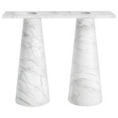 New Modern Console in Marble, Creator Karen Chekerdjian