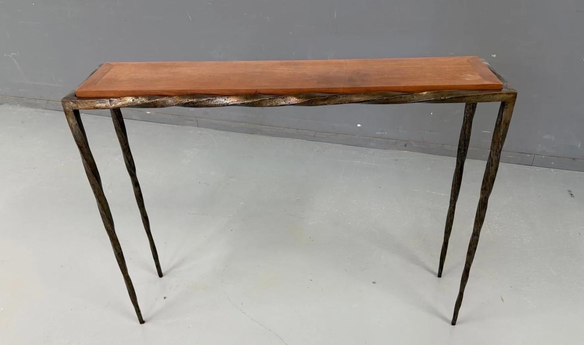 Moderne console en métal et Wood 
