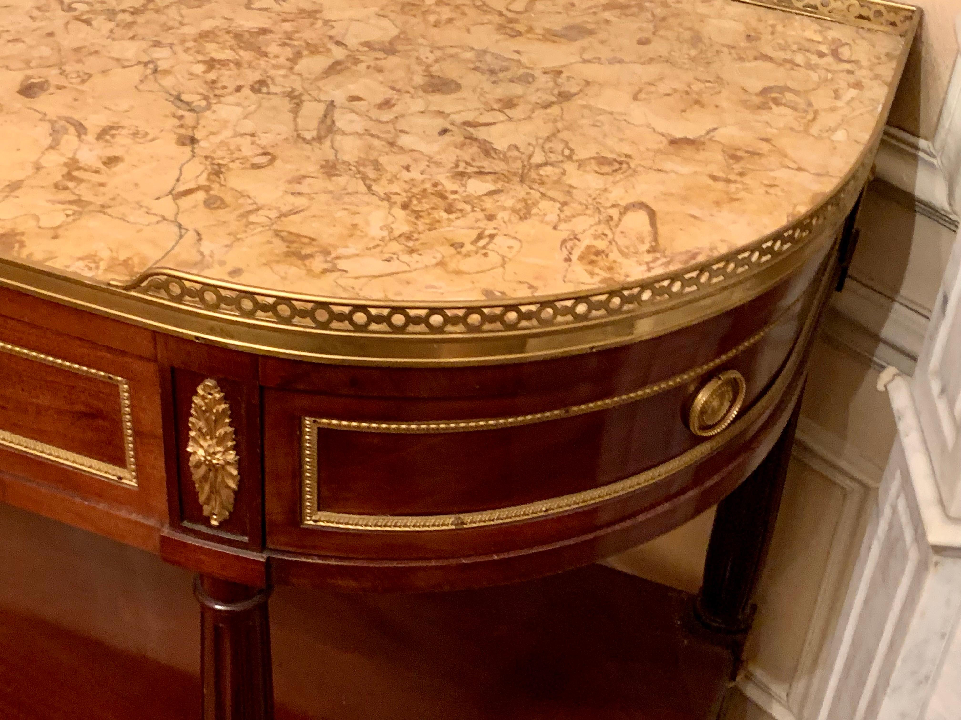 Console in mohagany e bronzo In condizioni buone in vendita a Los Angeles, CA