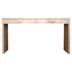 Console in Parchment Handmade, Made in Italy by Michel Leo