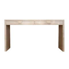 Console in Parchment Handmade, Made in Italy Designed by Michel Leo