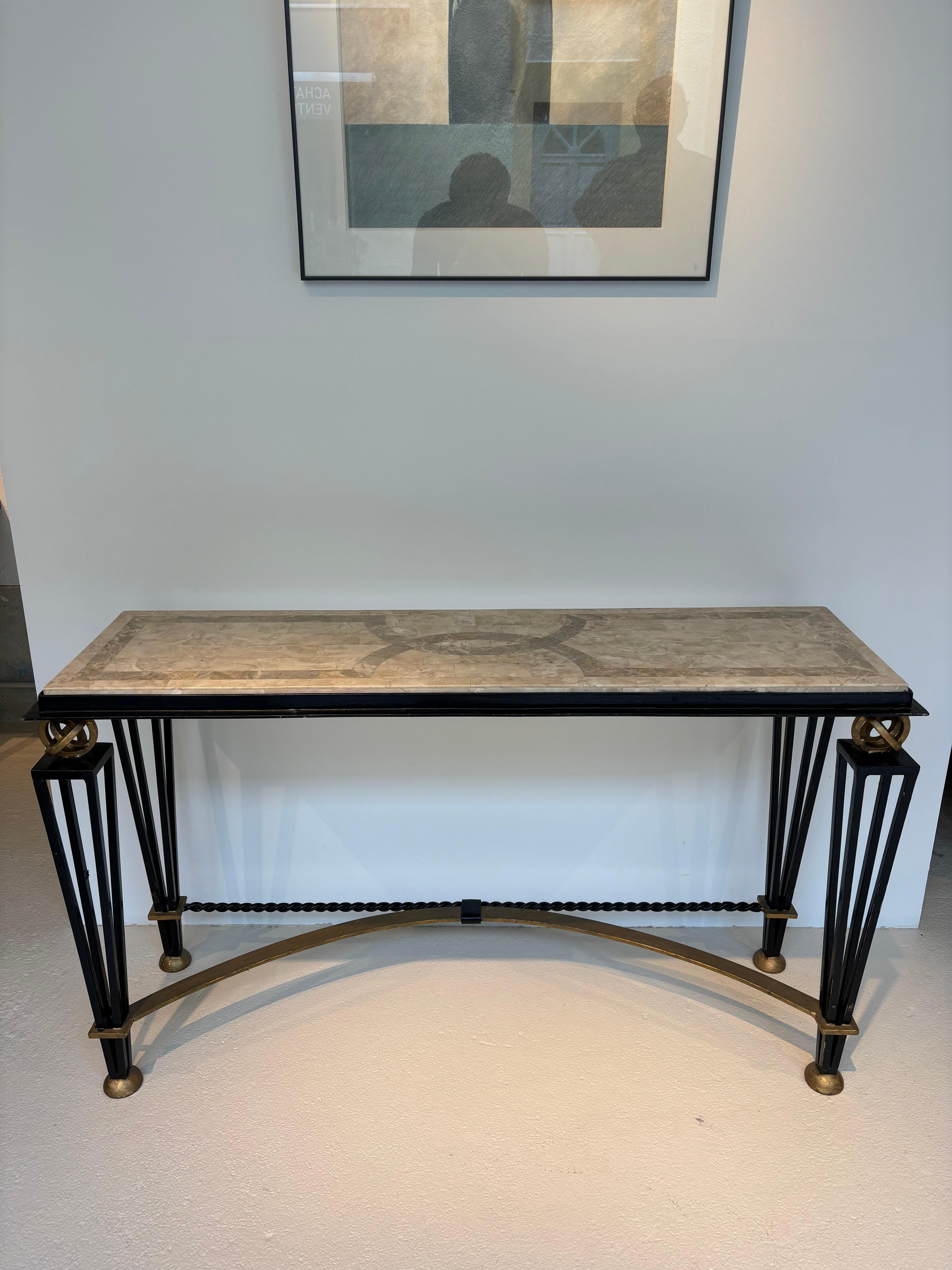 French Console in the manner of 1940s For Sale