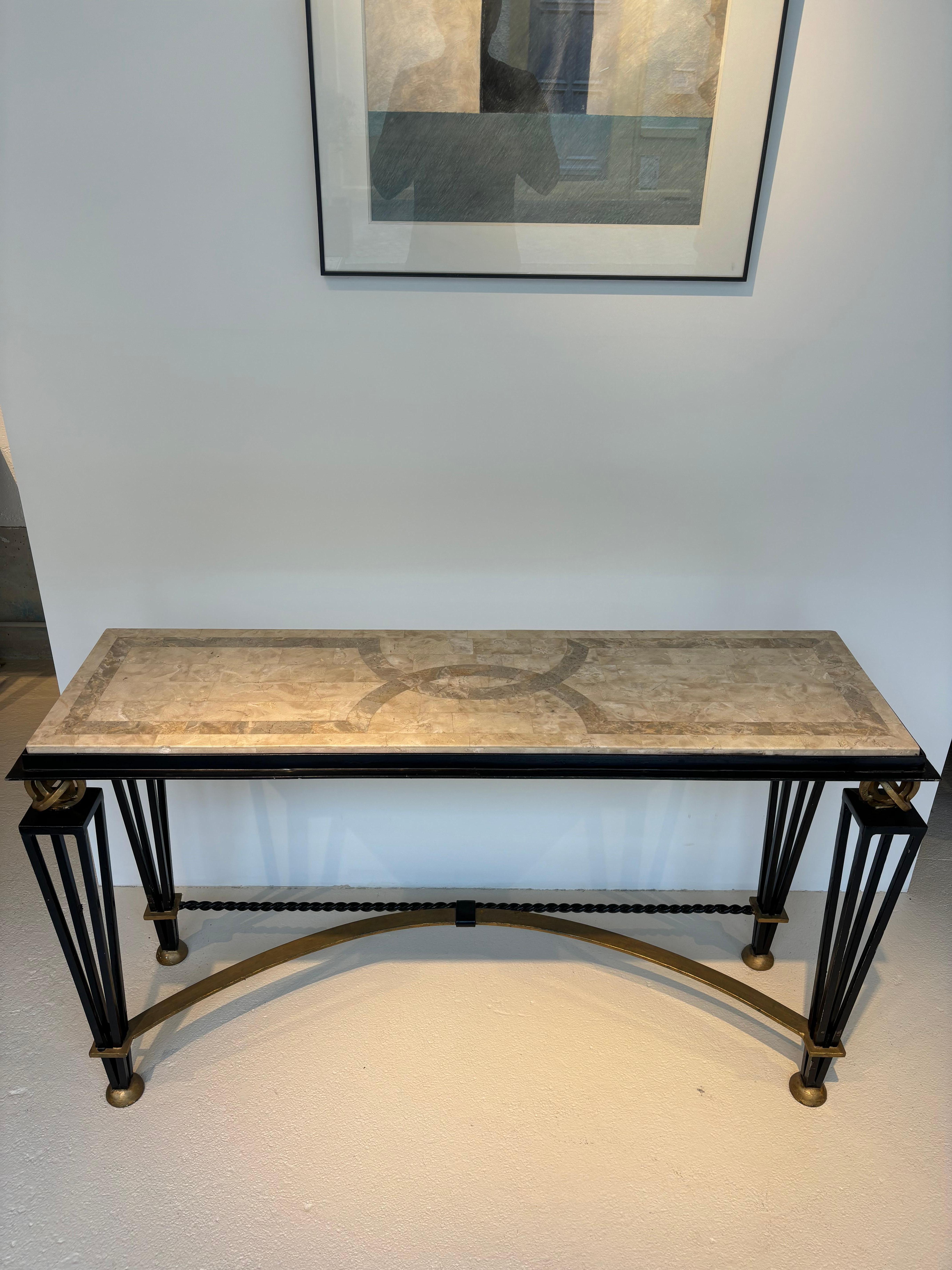 Iron Console in the manner of 1940s For Sale
