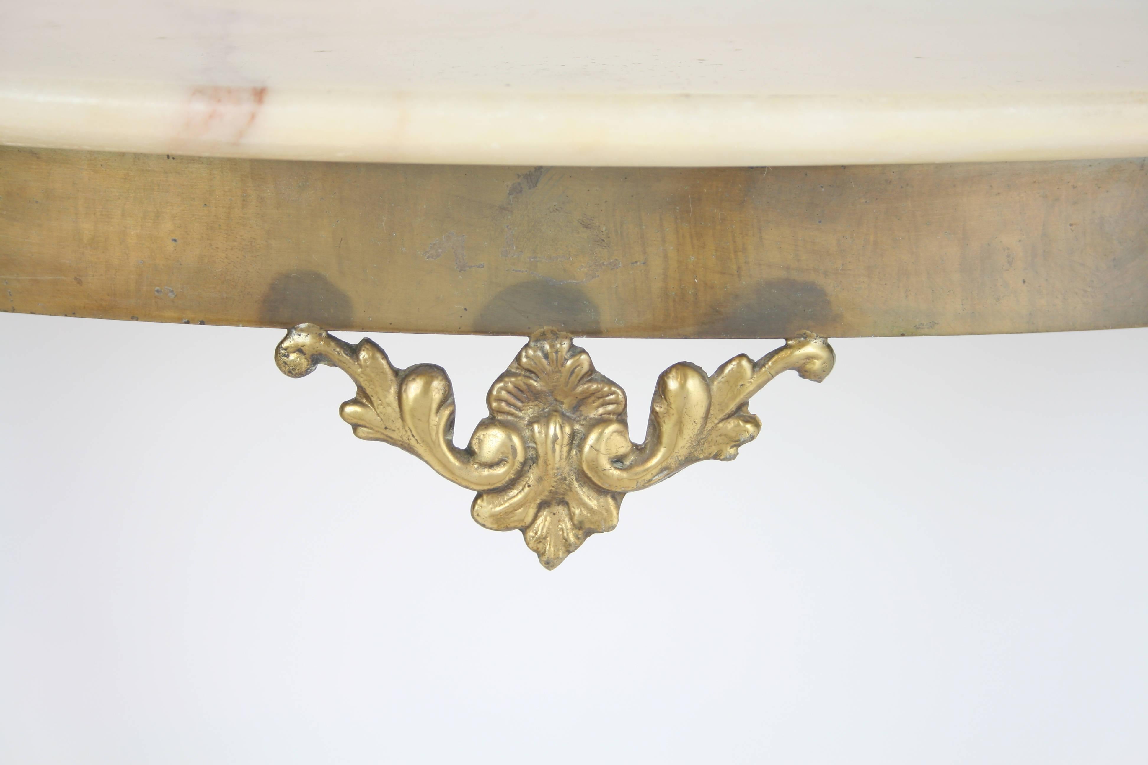 Brass Console in the Style of Gio Ponti For Sale