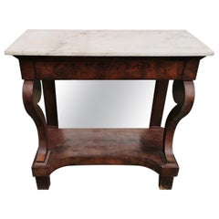 Console in Walnut and Marble Briar '800
