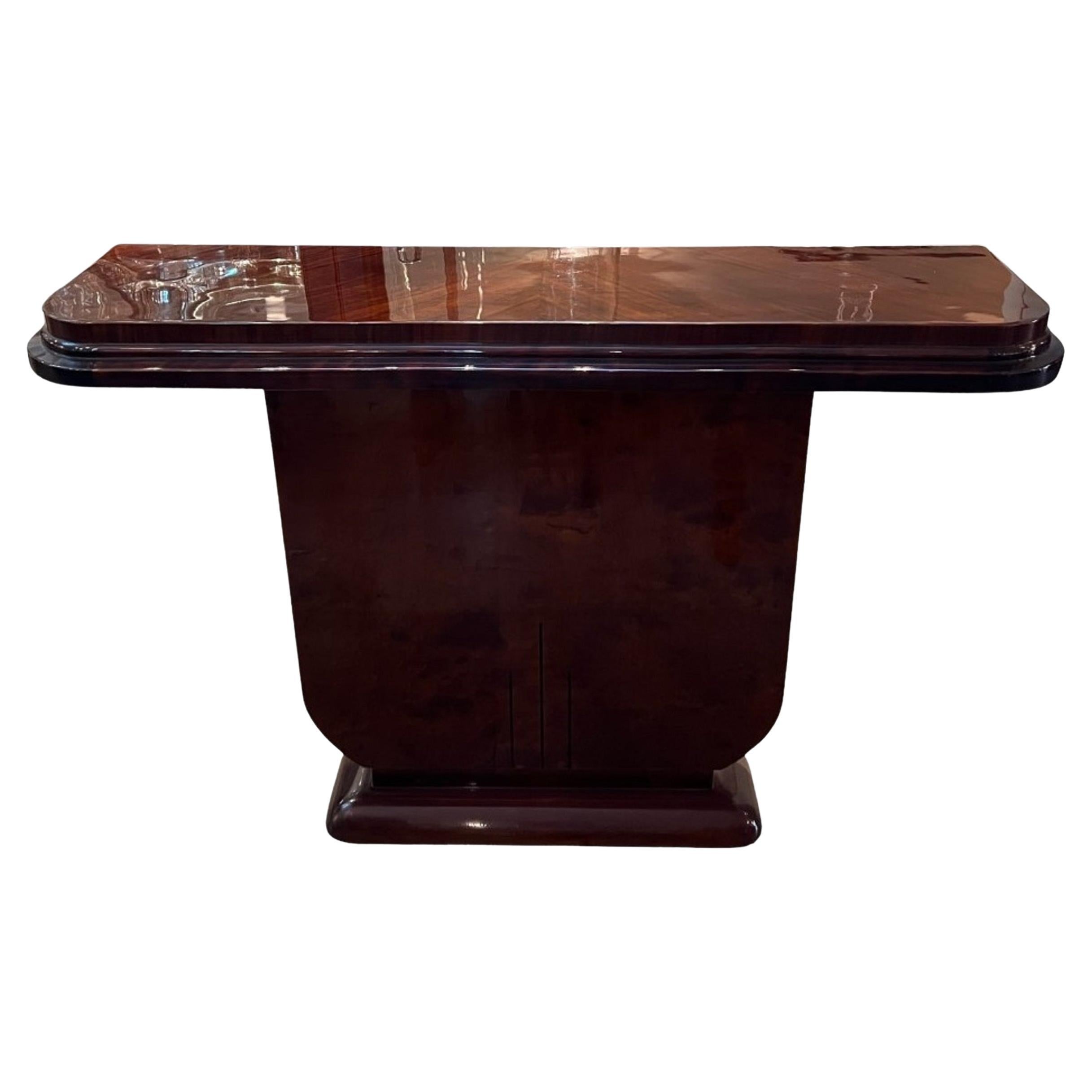 Console in Wood, France, 1920, Art Deco